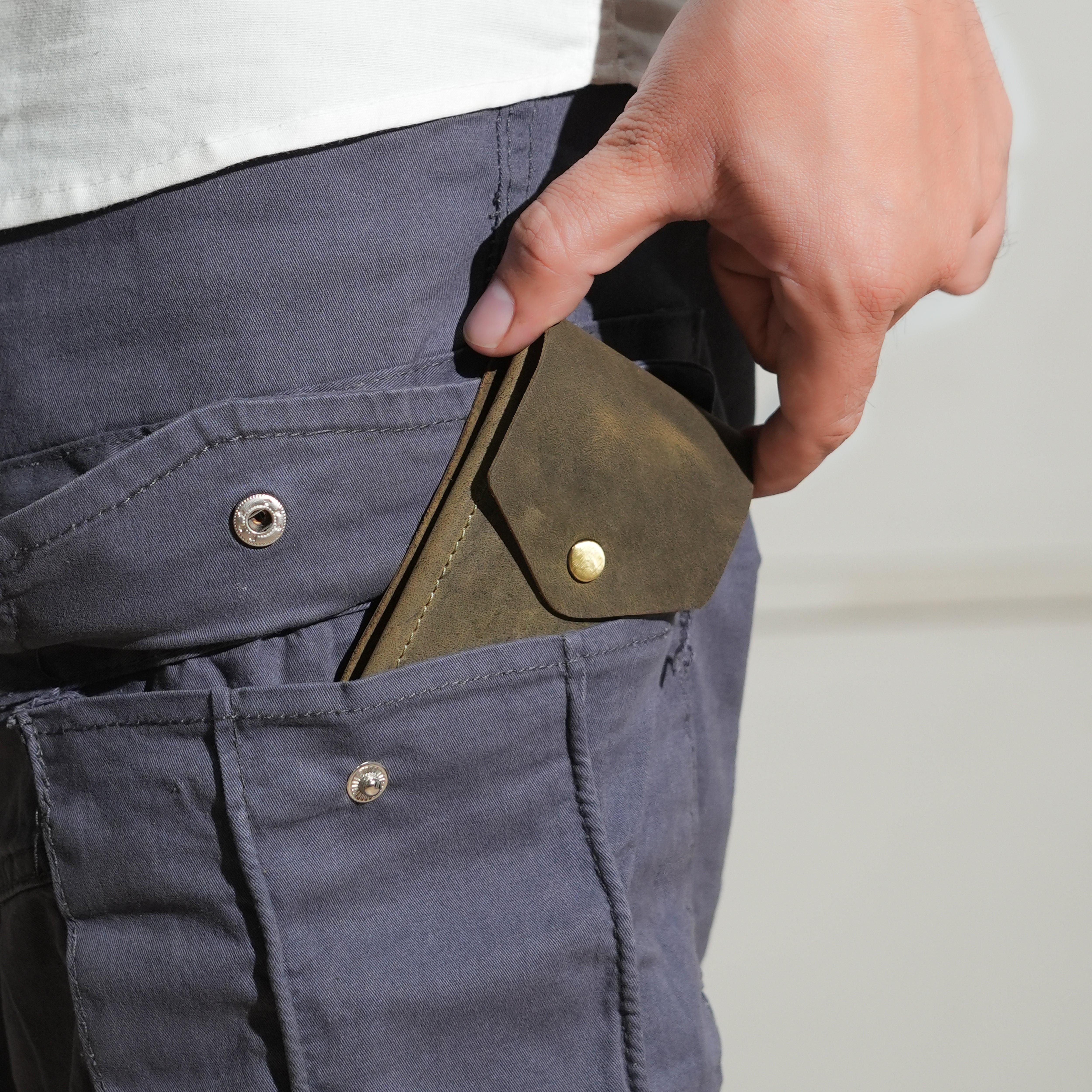 Flip Genuine Leather Wallet - Green