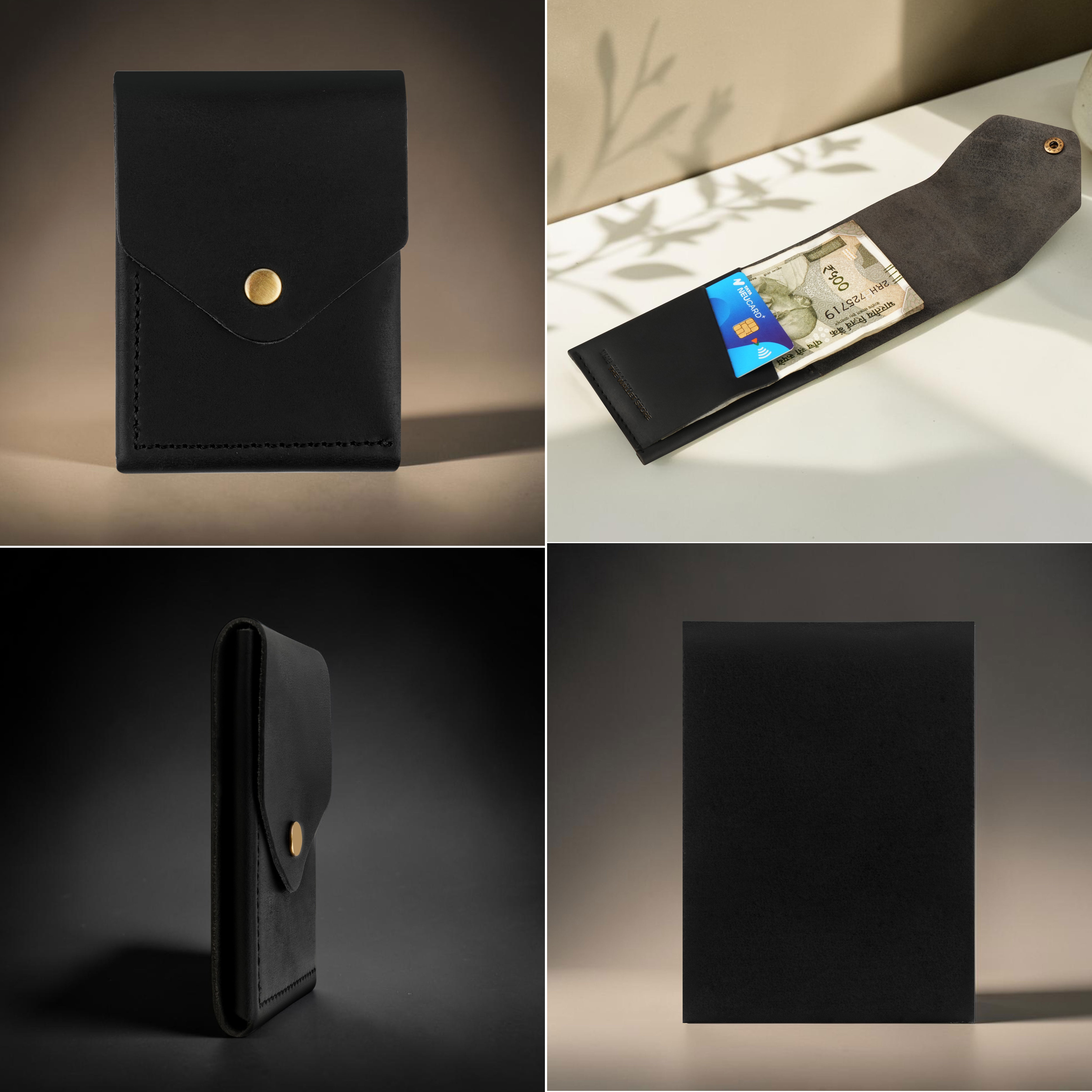 Flip 2.0 Genuine Leather Wallet - Black
