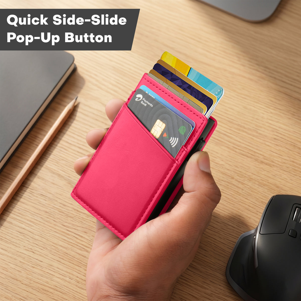 Aero Vault RFID Protected Pop-Up Cardholder - Red