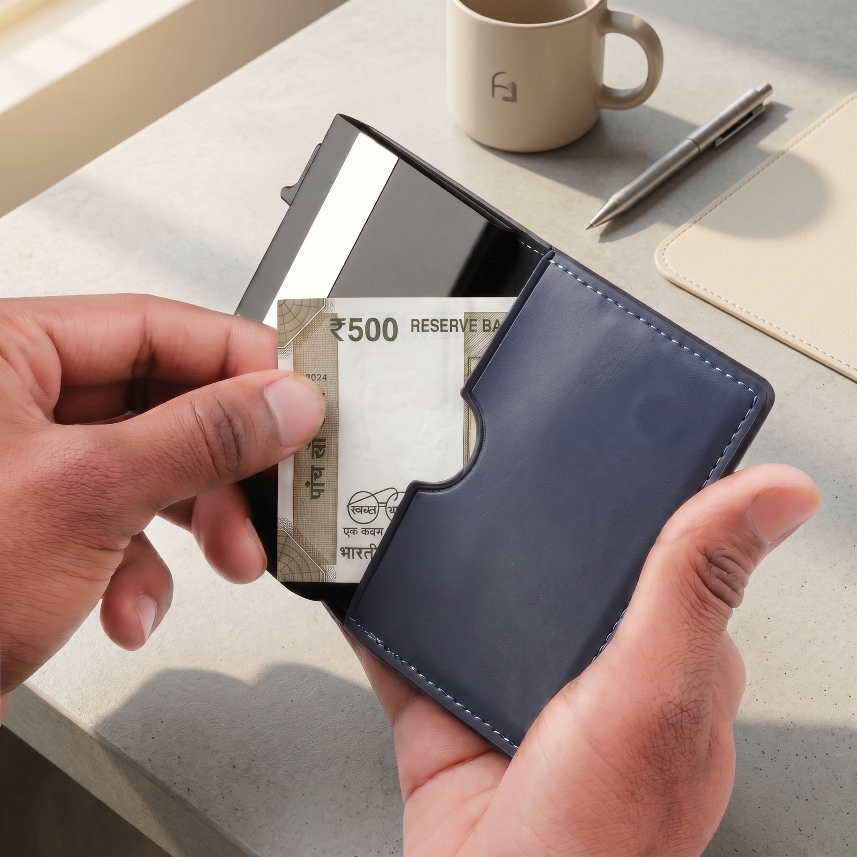 Aero Vault RFID Protected Pop-Up Cardholder - Blue