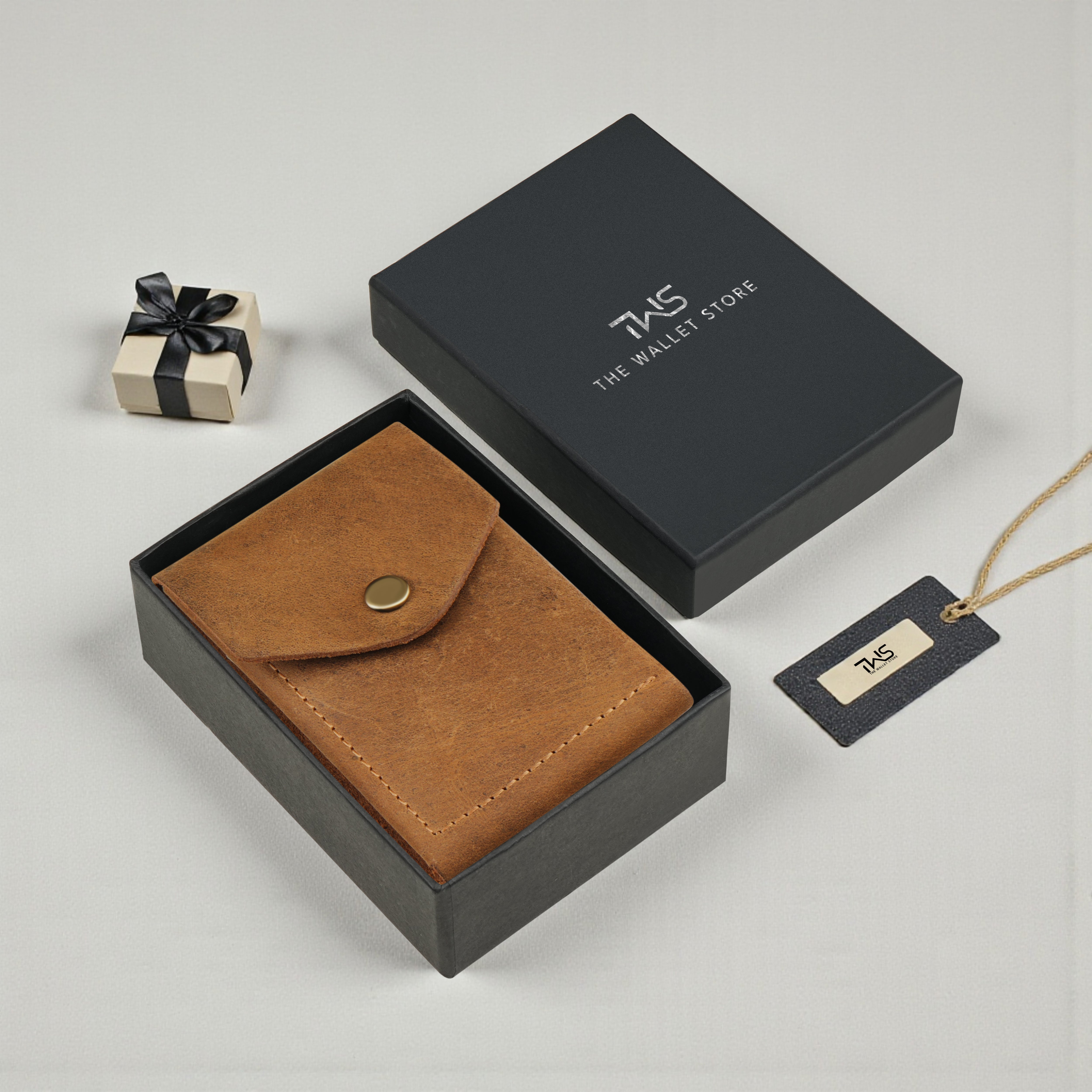 Flip Genuine Leather Wallet - Tan