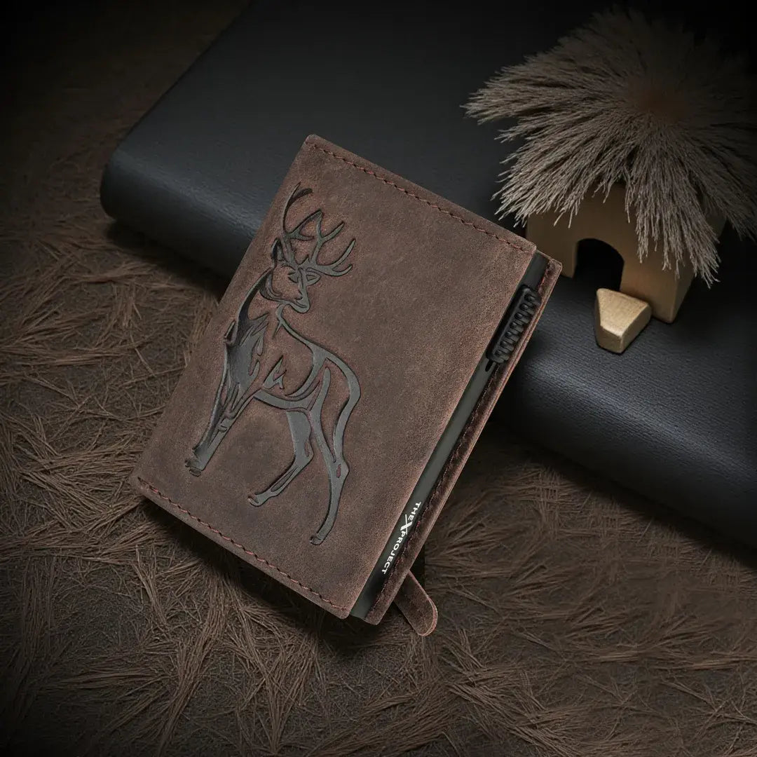Premium Wildlife Series RFID-Protected Genuine Leather Wallet