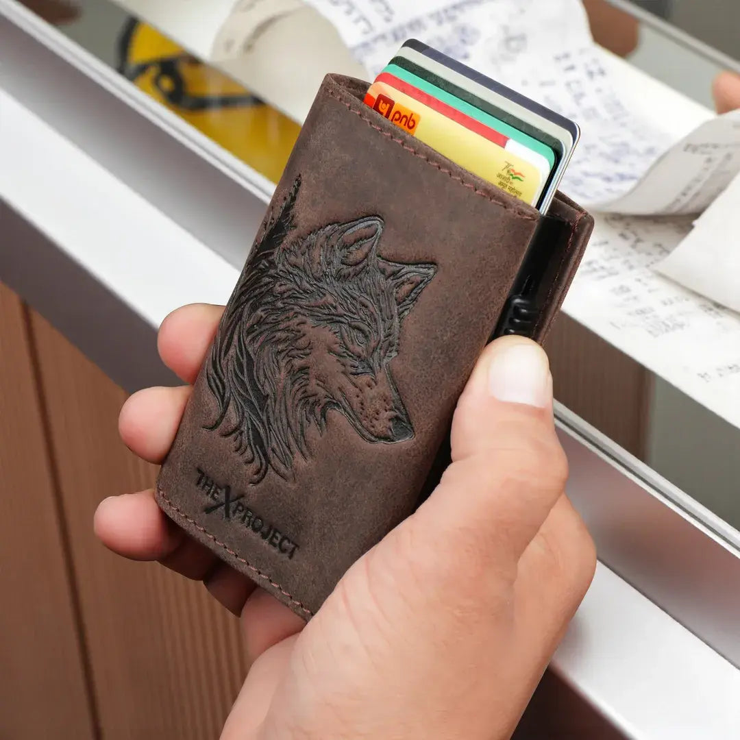 Premium Wildlife Series RFID-Protected Genuine Leather Wallet
