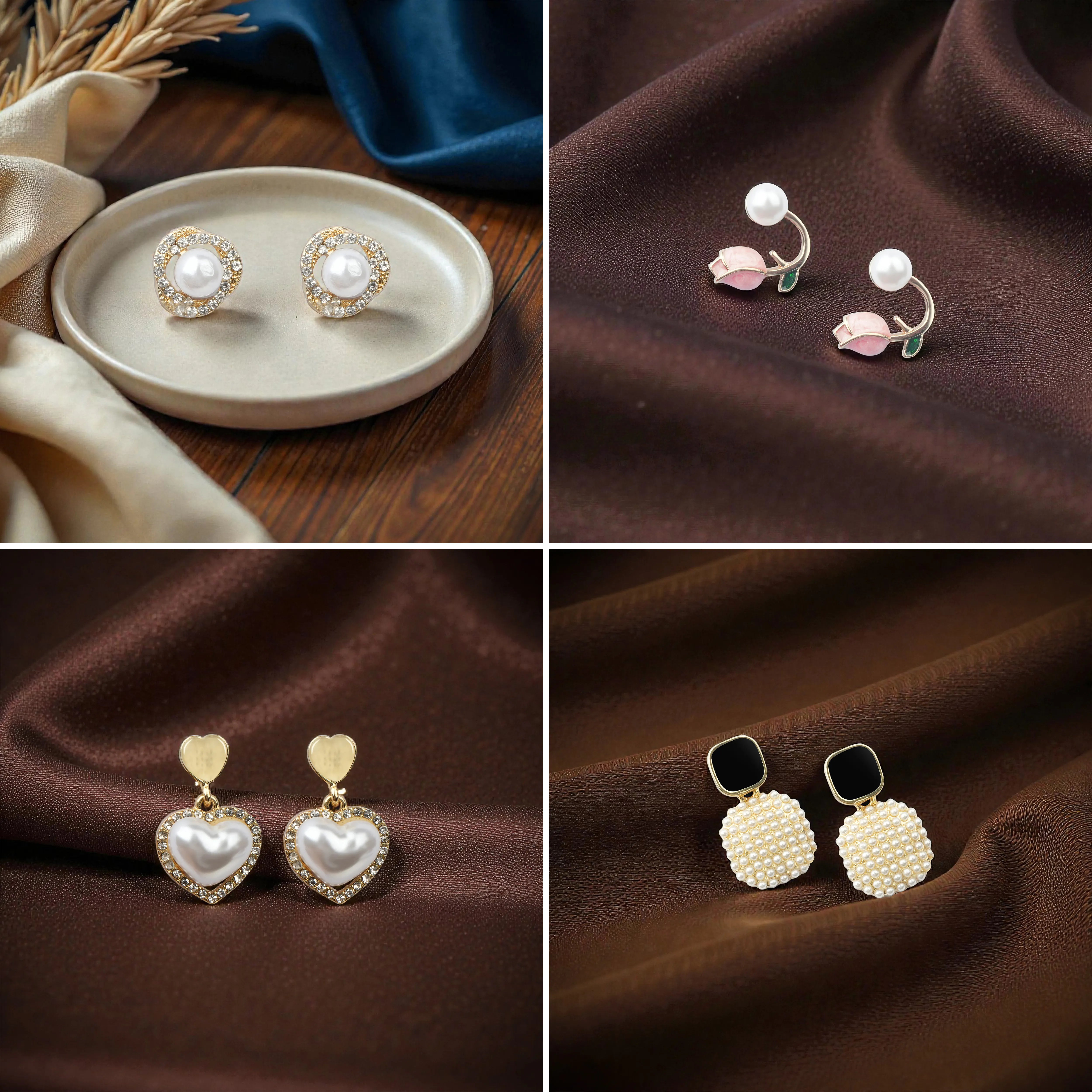 Pretty Pairings Set Of 12 Designer Earrings With Jewelry Box
