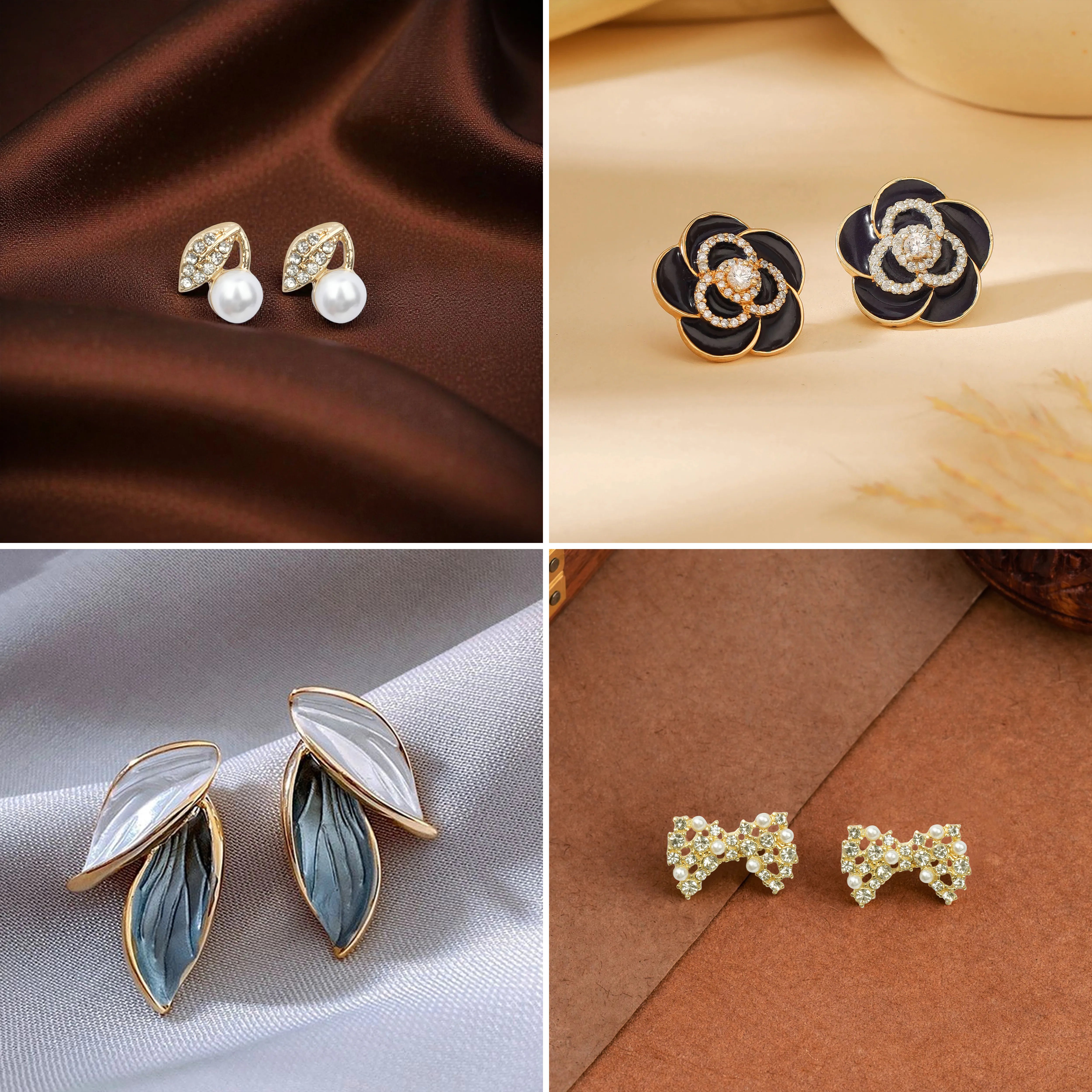 Pretty Pairings Set Of 12 Designer Earrings With Jewelry Box