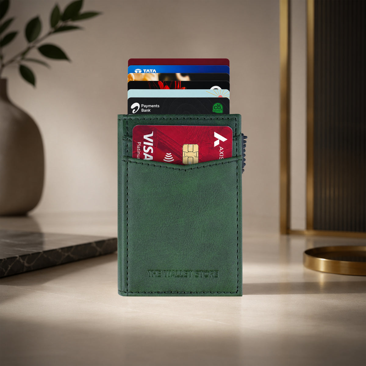 Aero Vault 2.0 RFID Protected Pop-Up Cardholder - Green