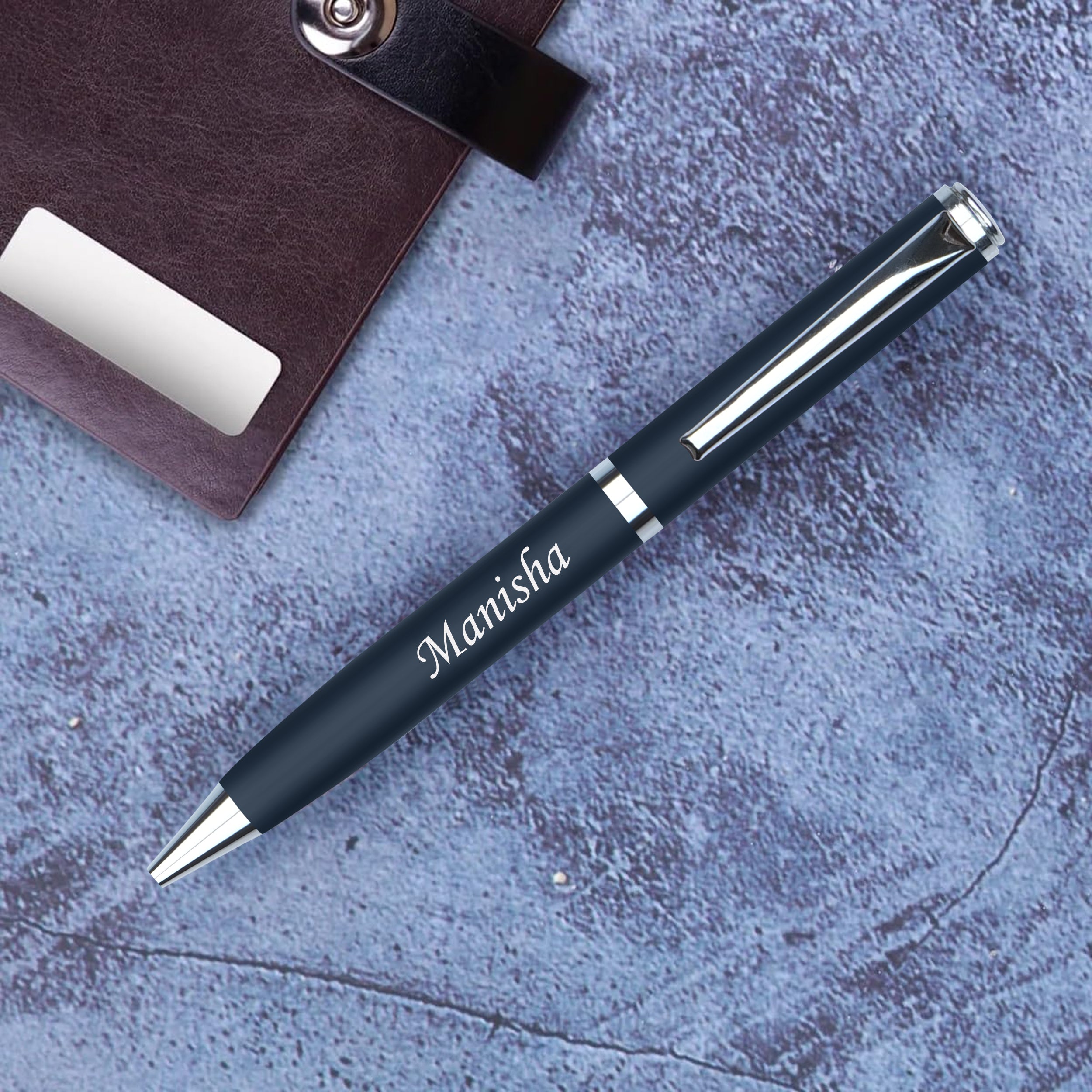 Personalized Metallic Twister Ball Pen With Name