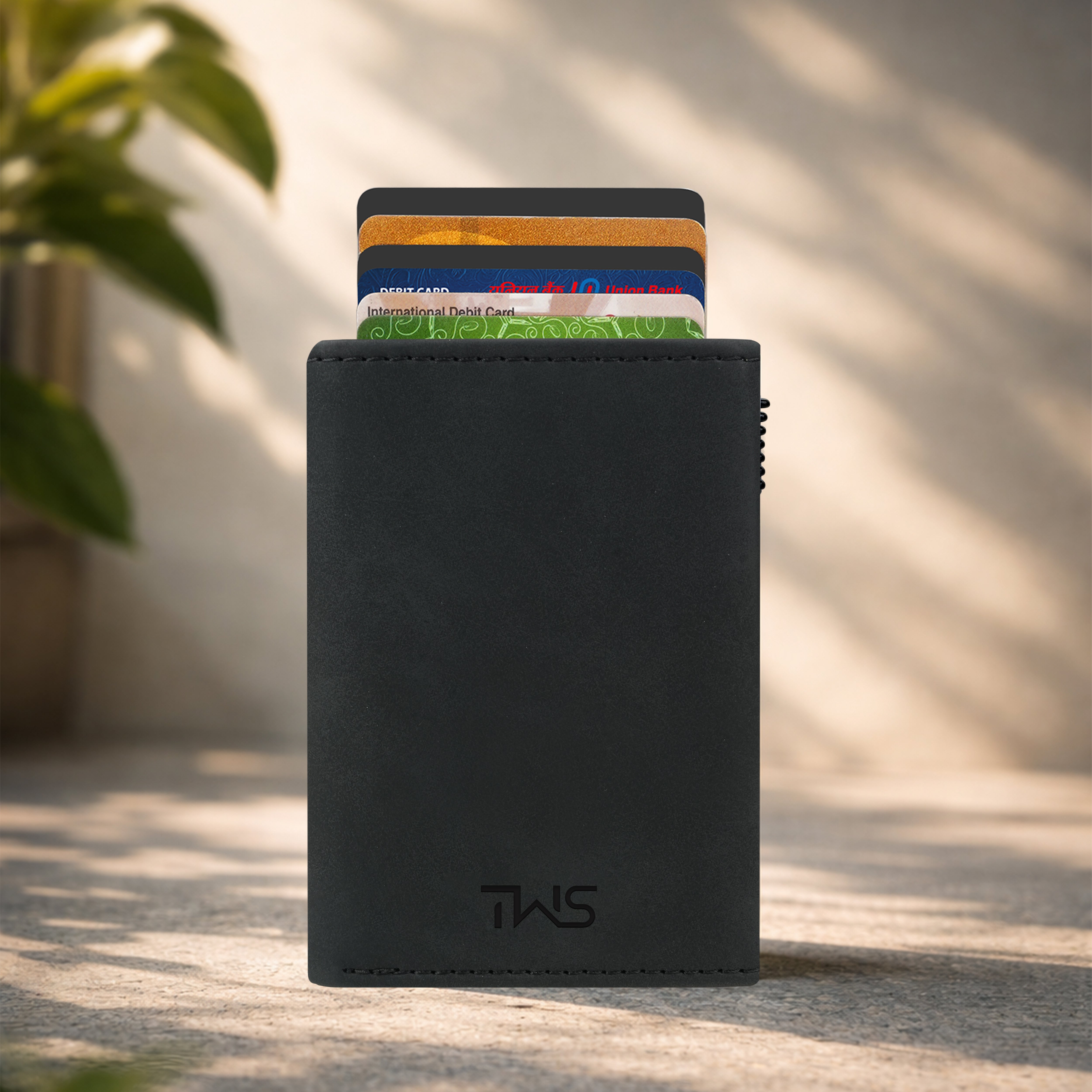 SlideX Neo RFID-Protected Dual Color Wallet Cardholder - Black