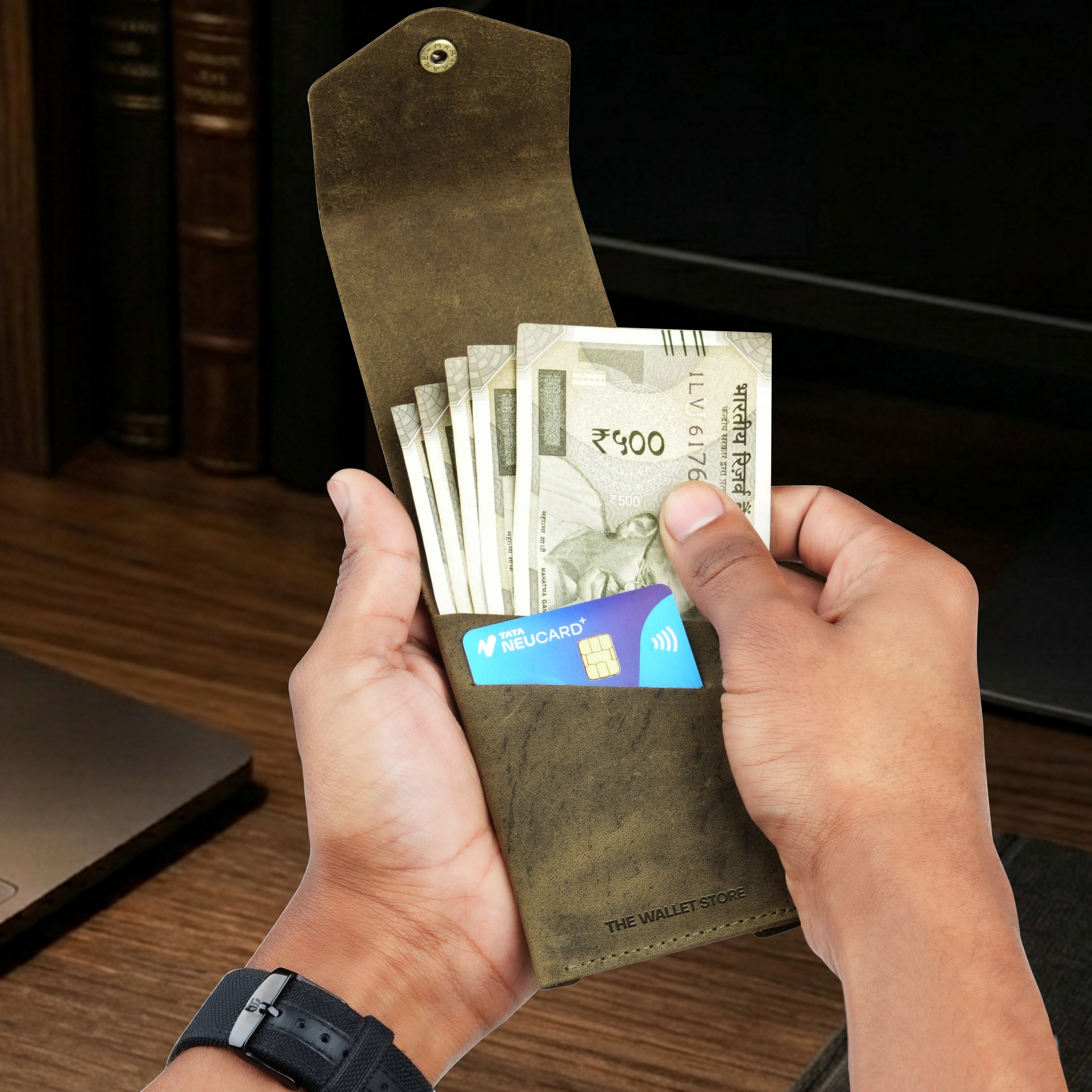 Flip 2.0 Genuine Leather Wallet - Green