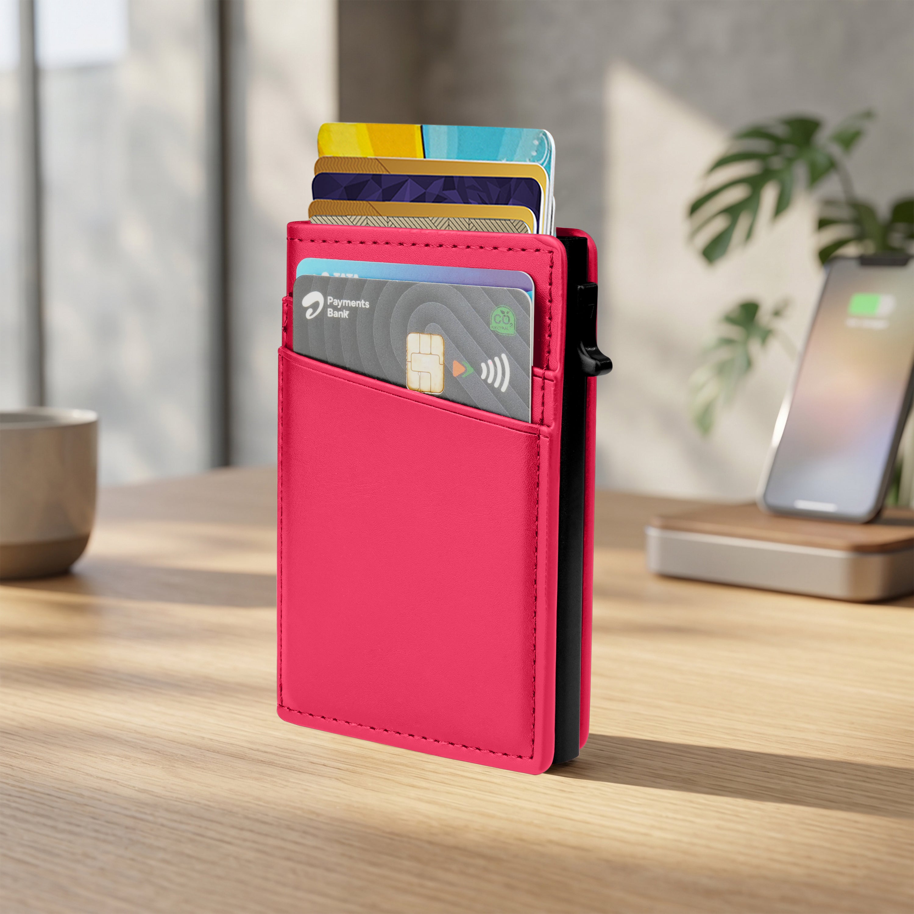 Aero Vault RFID Protected Pop-Up Cardholder - Red