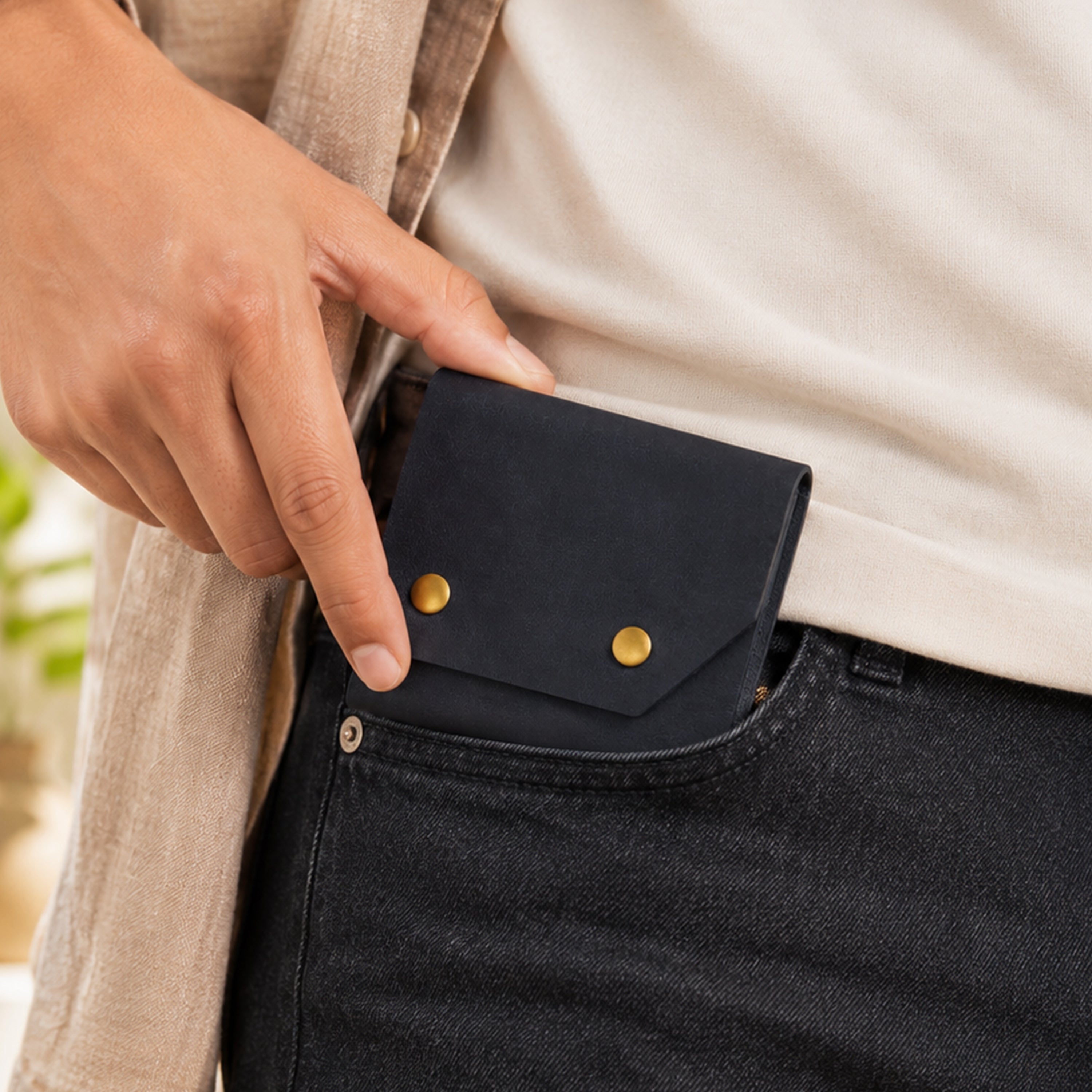 Snapper Minimalist Genuine Leather Wallet - Blue