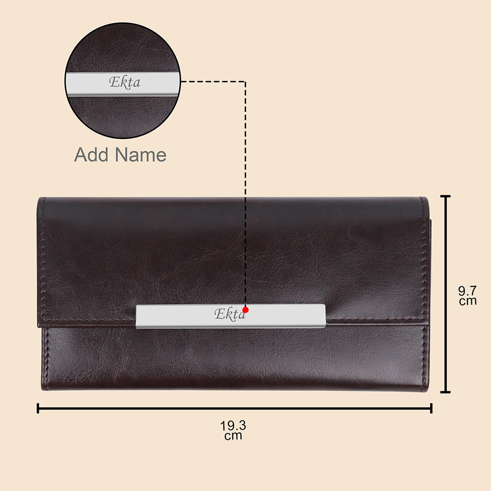 Personalized Premium Leather Clutch With Name