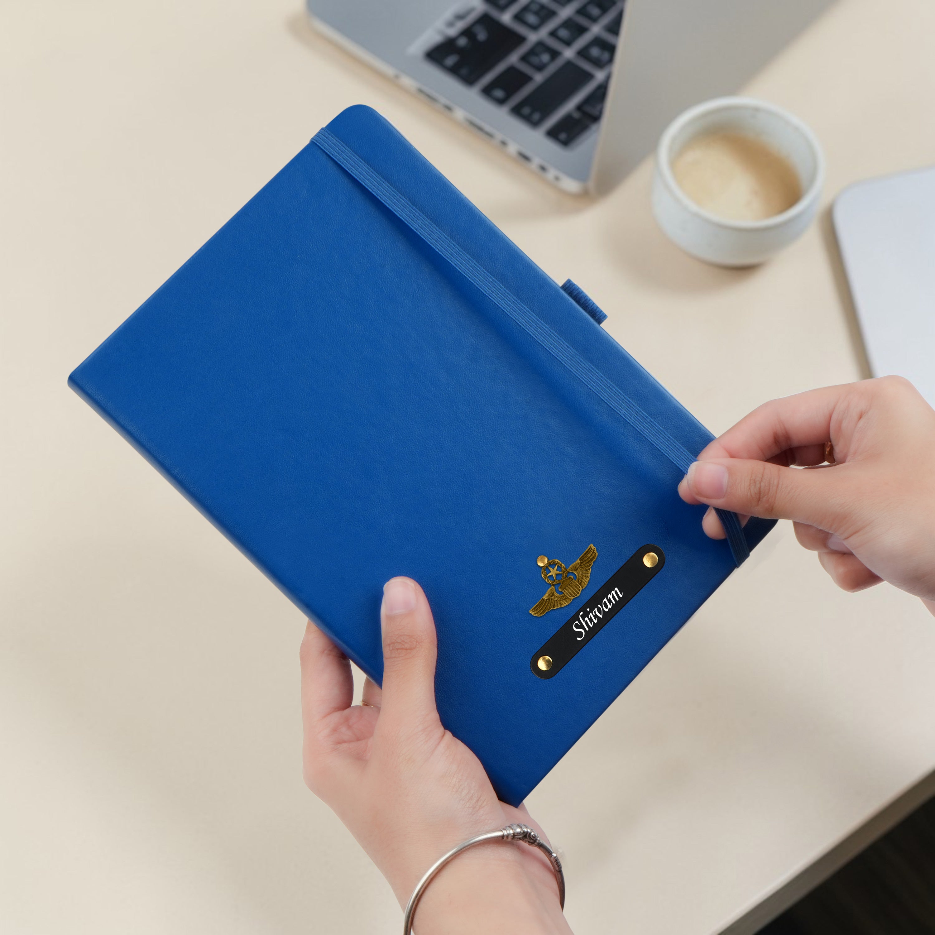 Personalized Inkspire Diary With Name & Charm - Blue