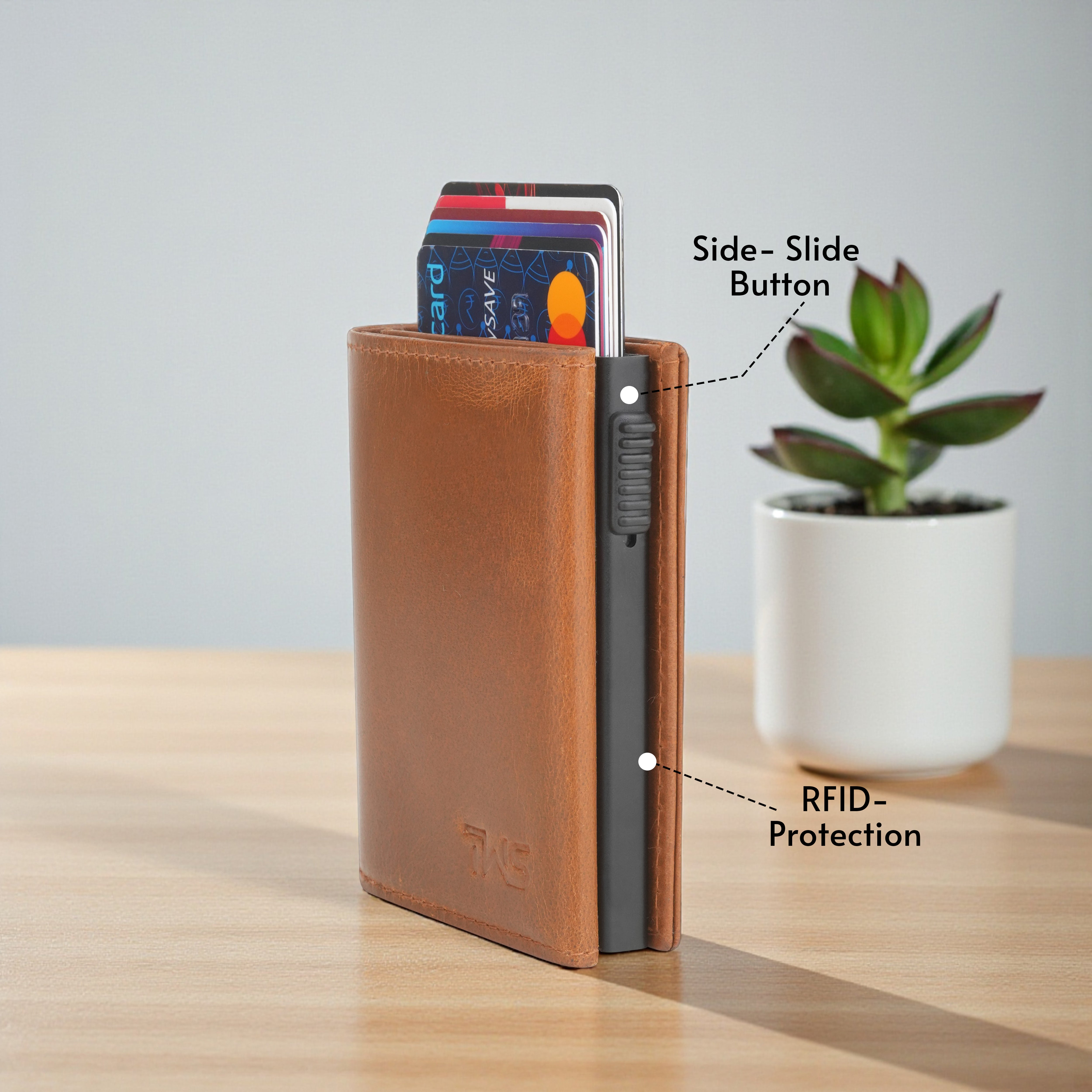 Defender 2.0 RFID Protected Cardholder Wallet - Tan