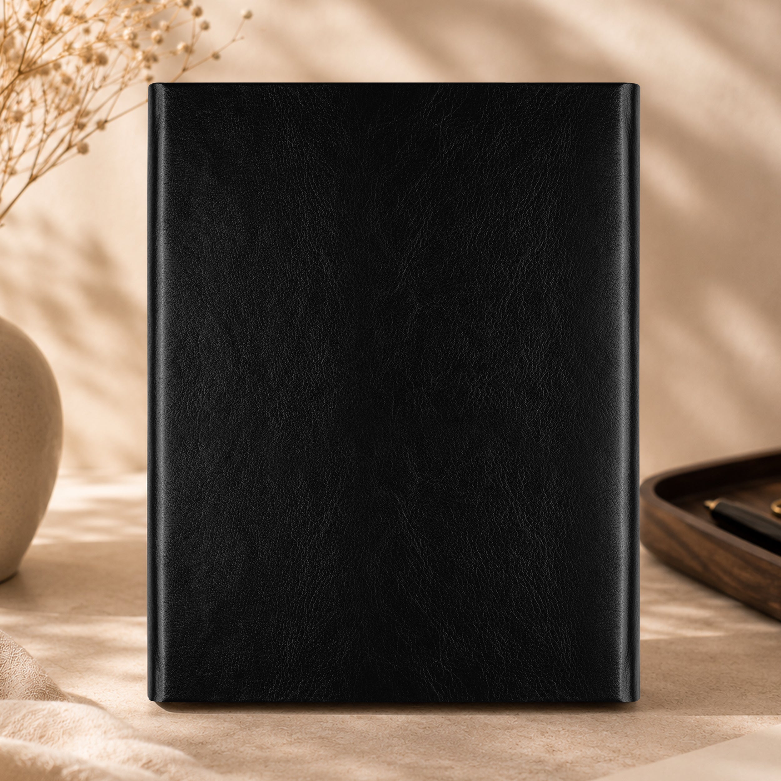 Monarch Personalized A5 Leatherette Diary & Pen Set - Black