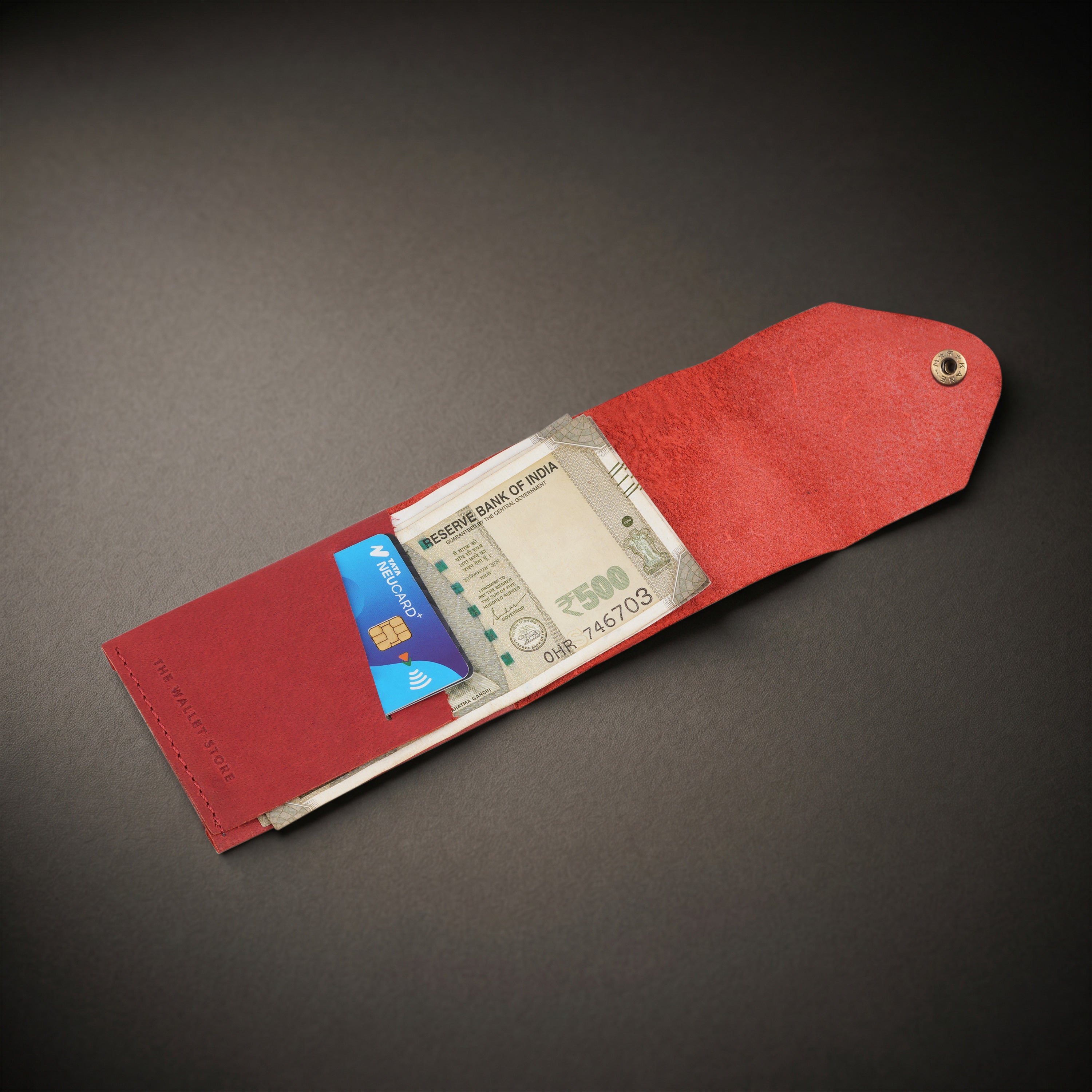 Flip 2.0 Genuine Leather Wallet - Red