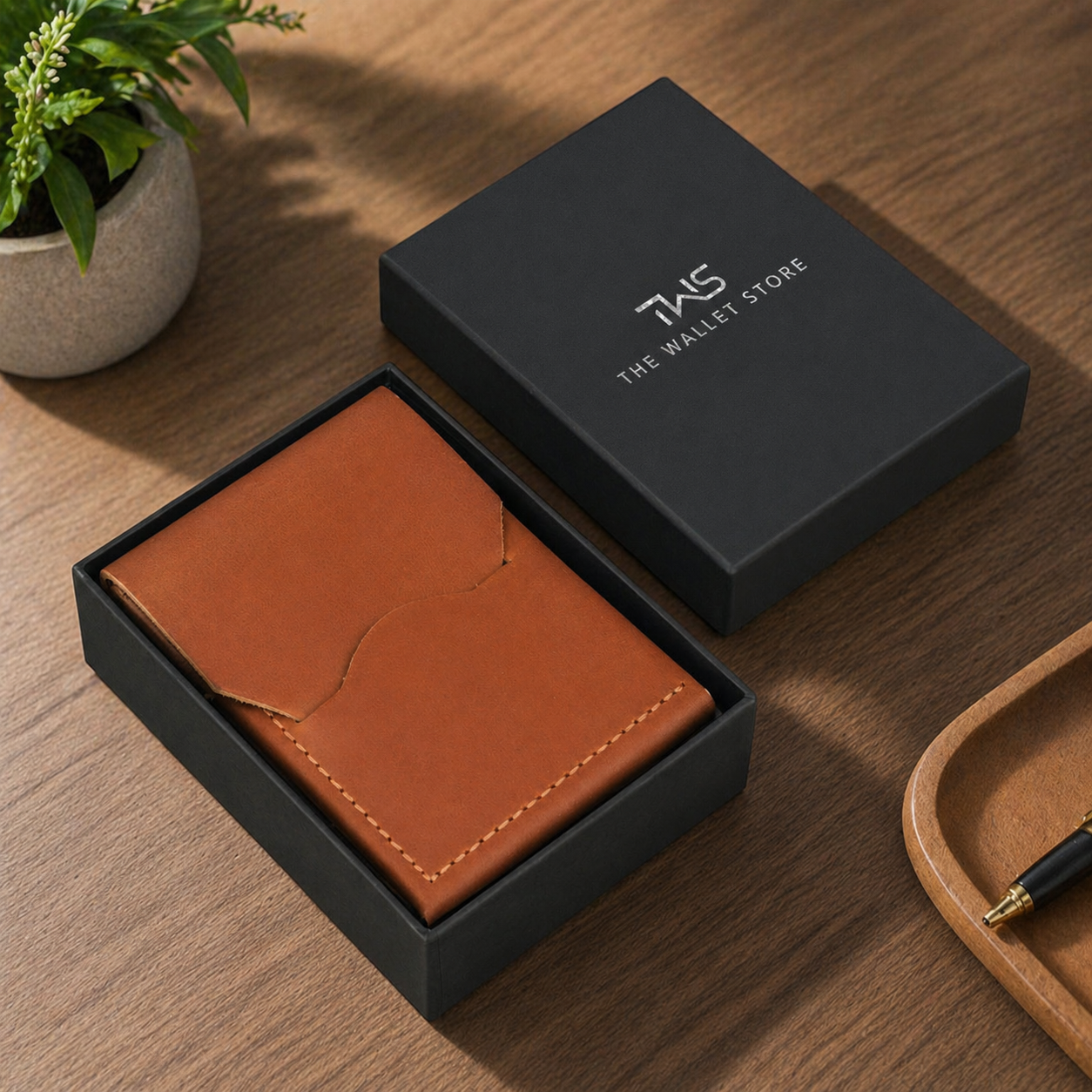 Urban Flip Genuine Leather Wallet - Tan