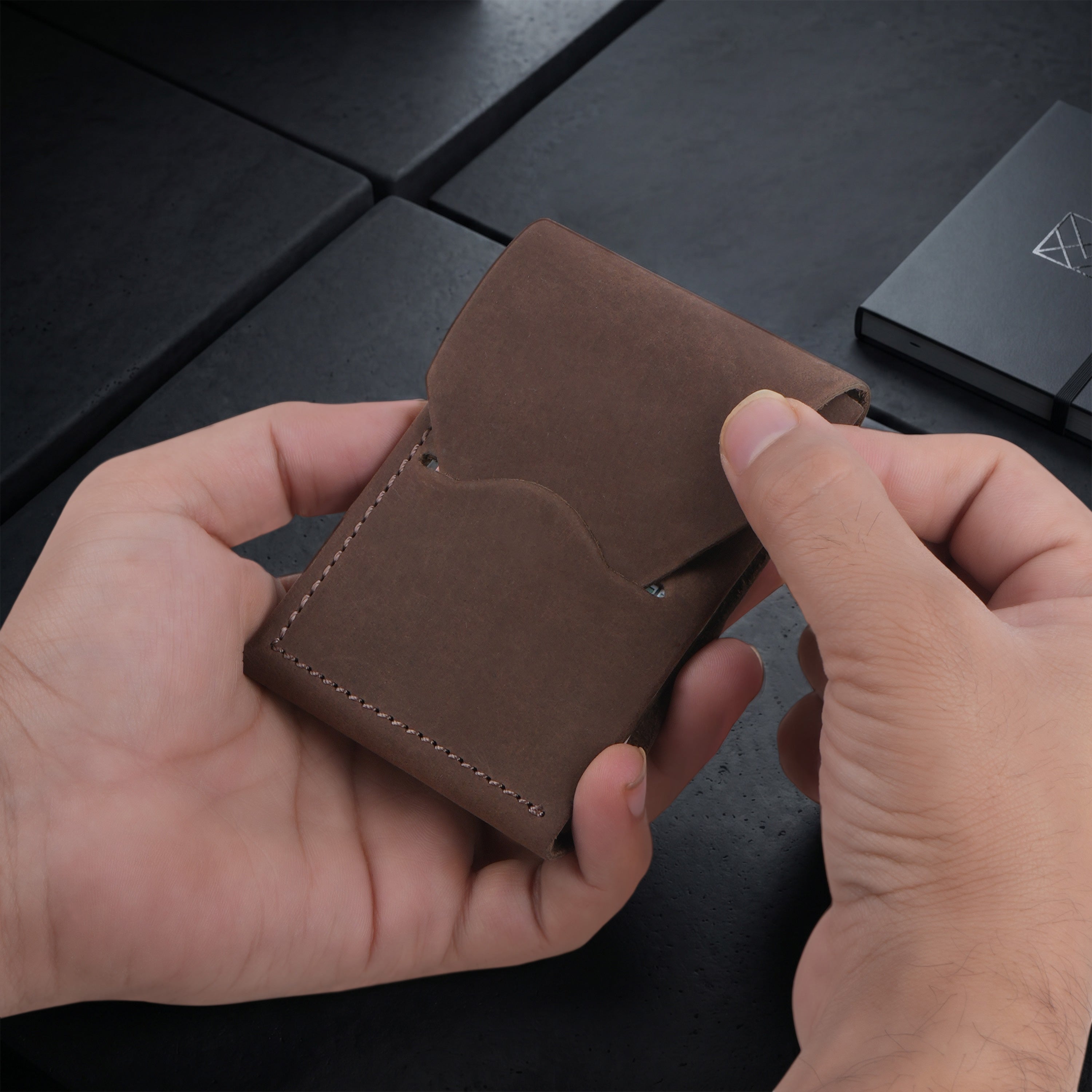 Urban Flip Genuine Leather Wallet - Brown