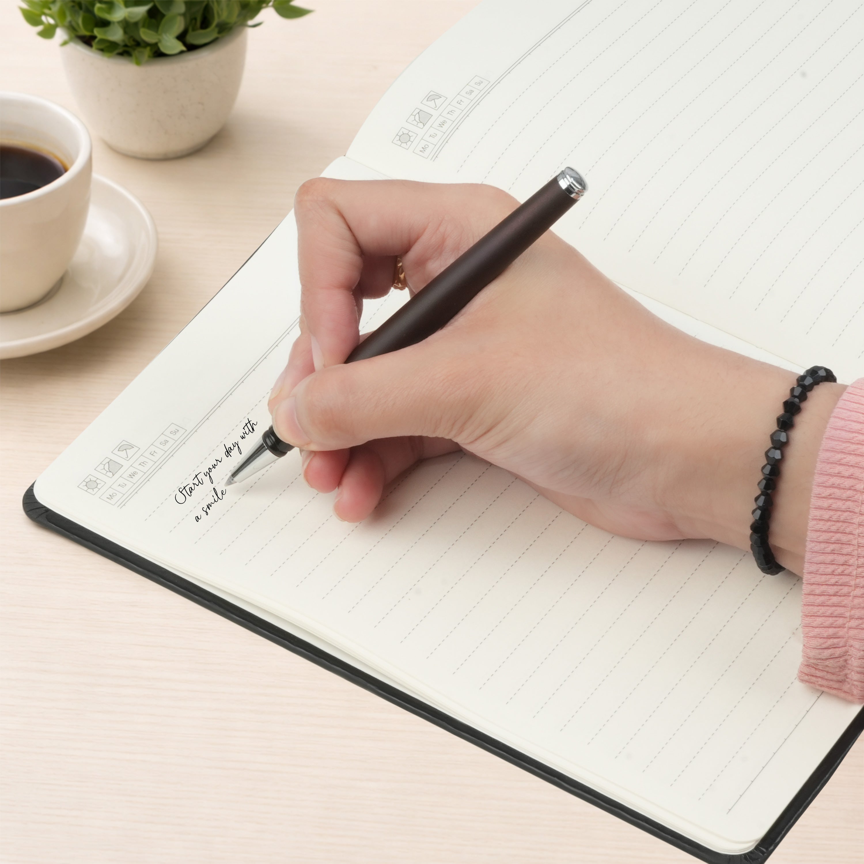 Personalized Inkspire Diary With Name & Charm - Black