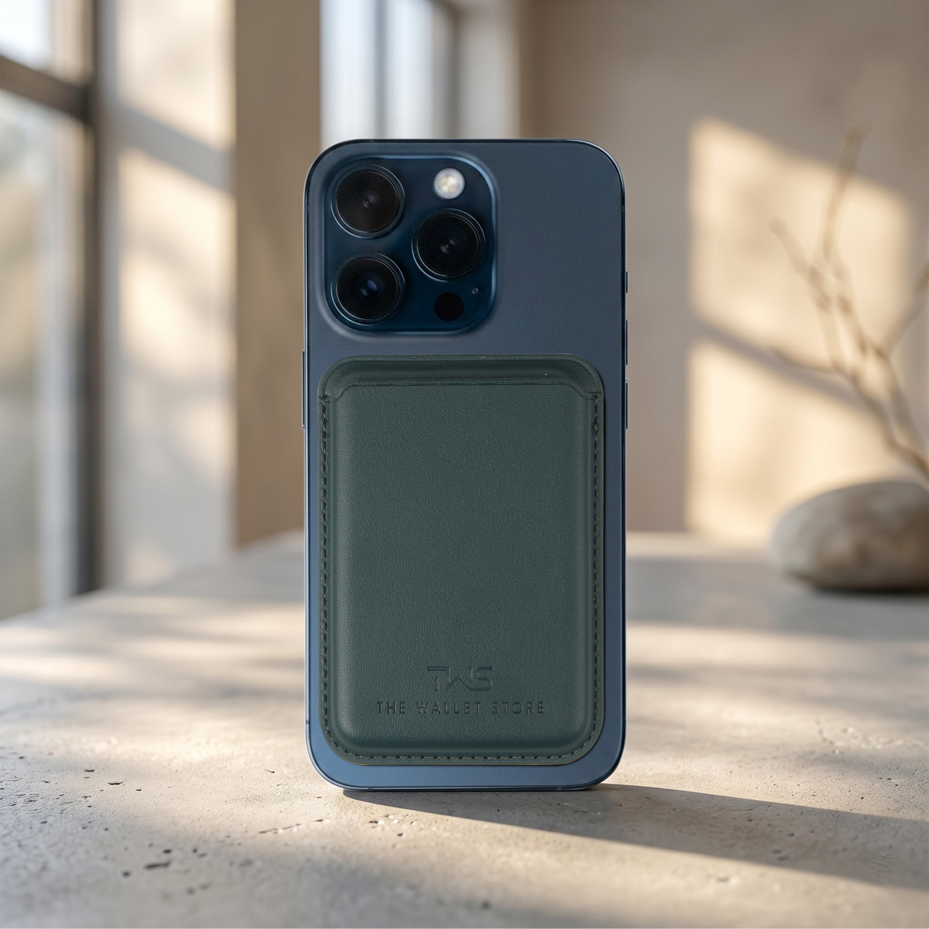 Atom MagSafe Leather Cardholder - Teal