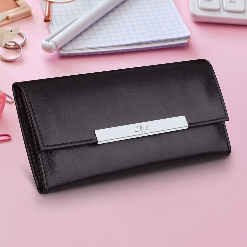 Personalized Premium Leather Clutch With Name