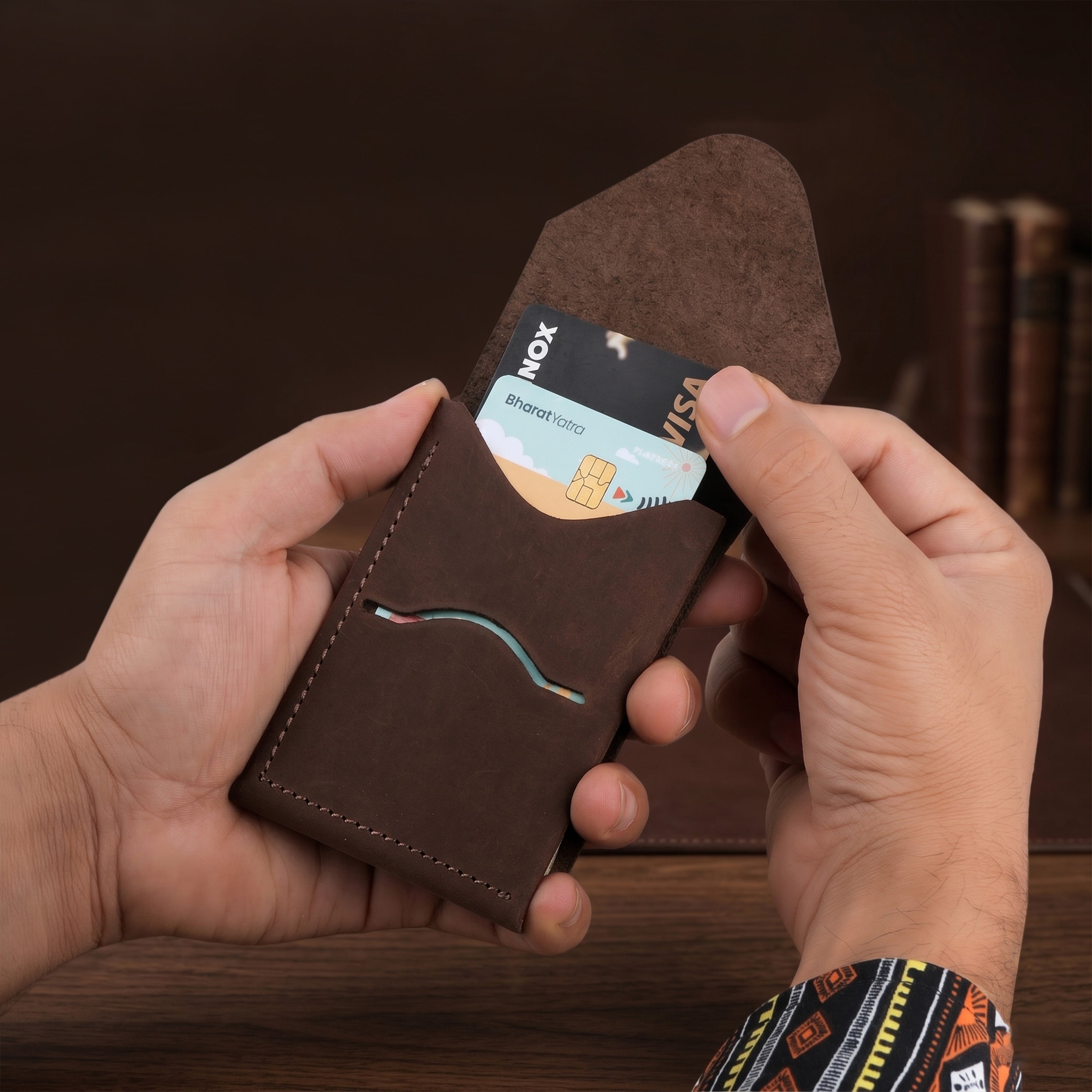 Urban Flip Genuine Leather Wallet - Brown