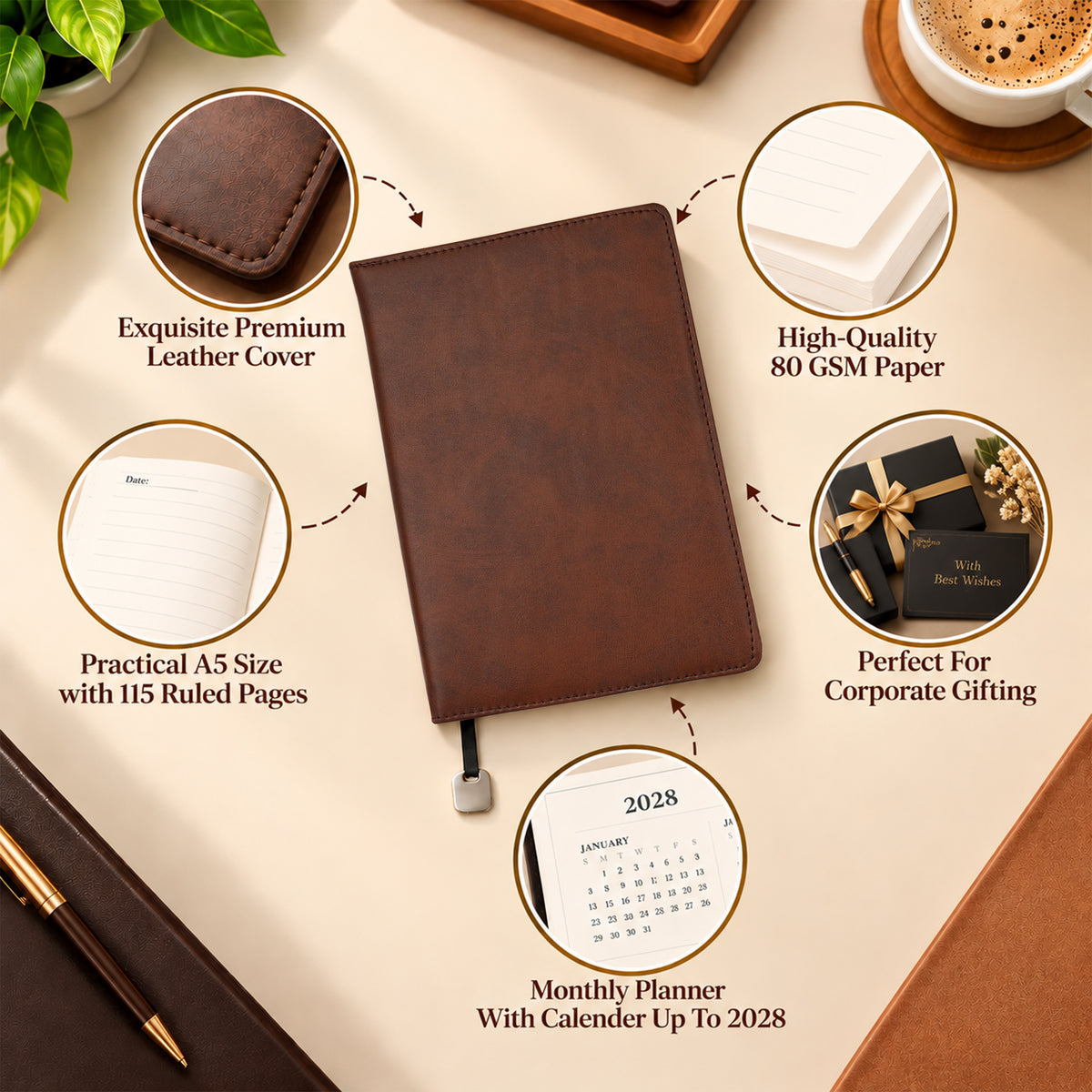 Maverick Signature Executive Gift Set - Brown