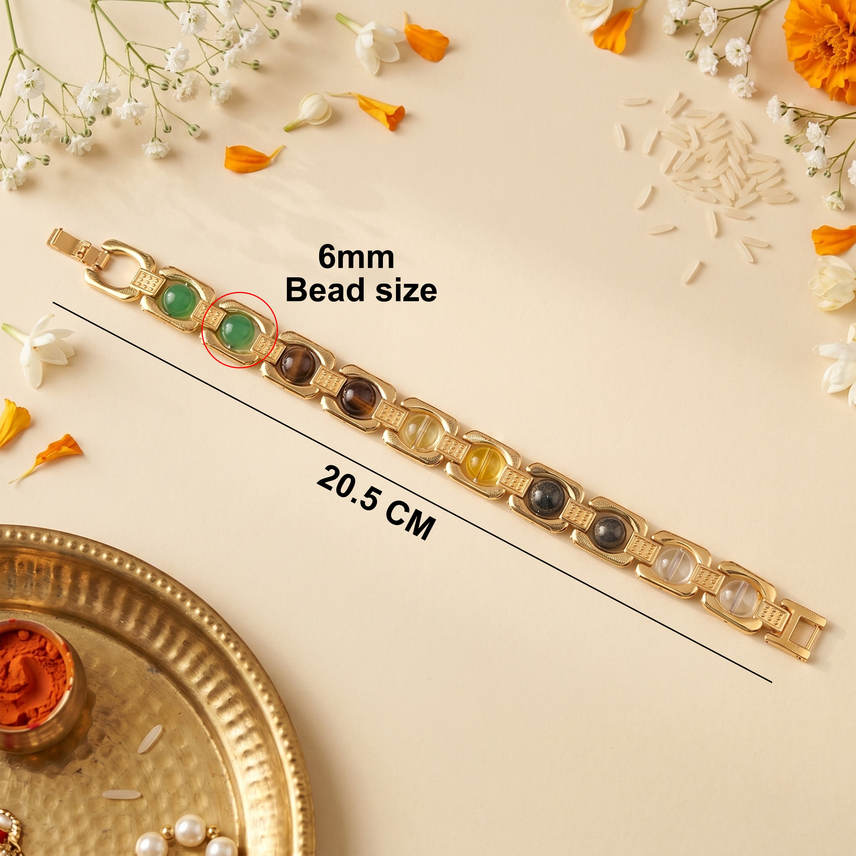 Dhan Yog Golden Bracelet Rakhi