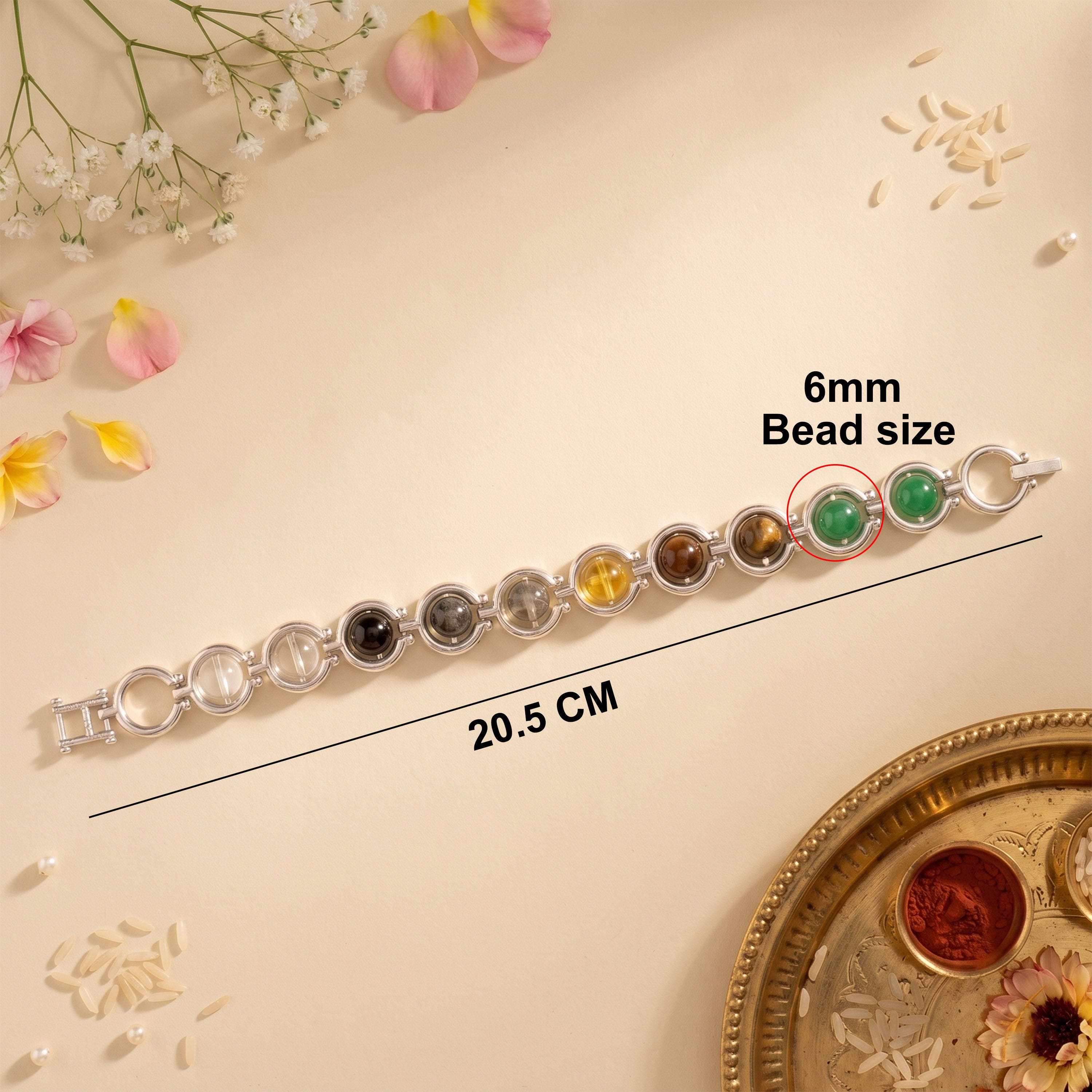 Dhan Yog Silver Bracelet Rakhi