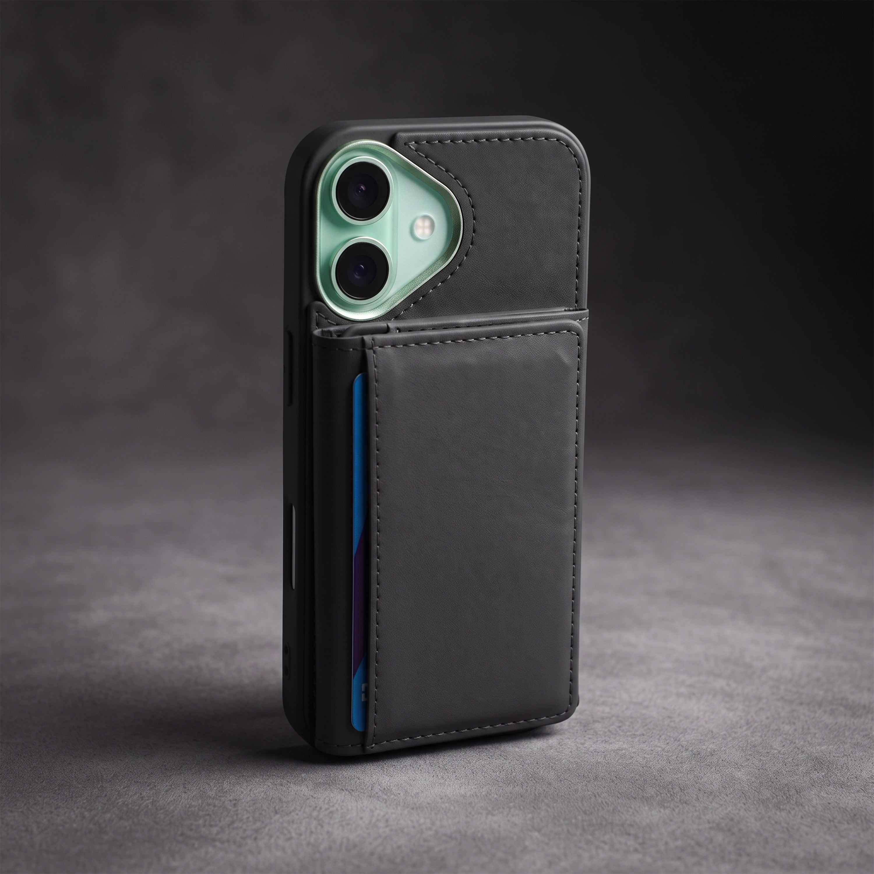 iPhone 17 Magnetic Case with Detachable Cardholder - Grey