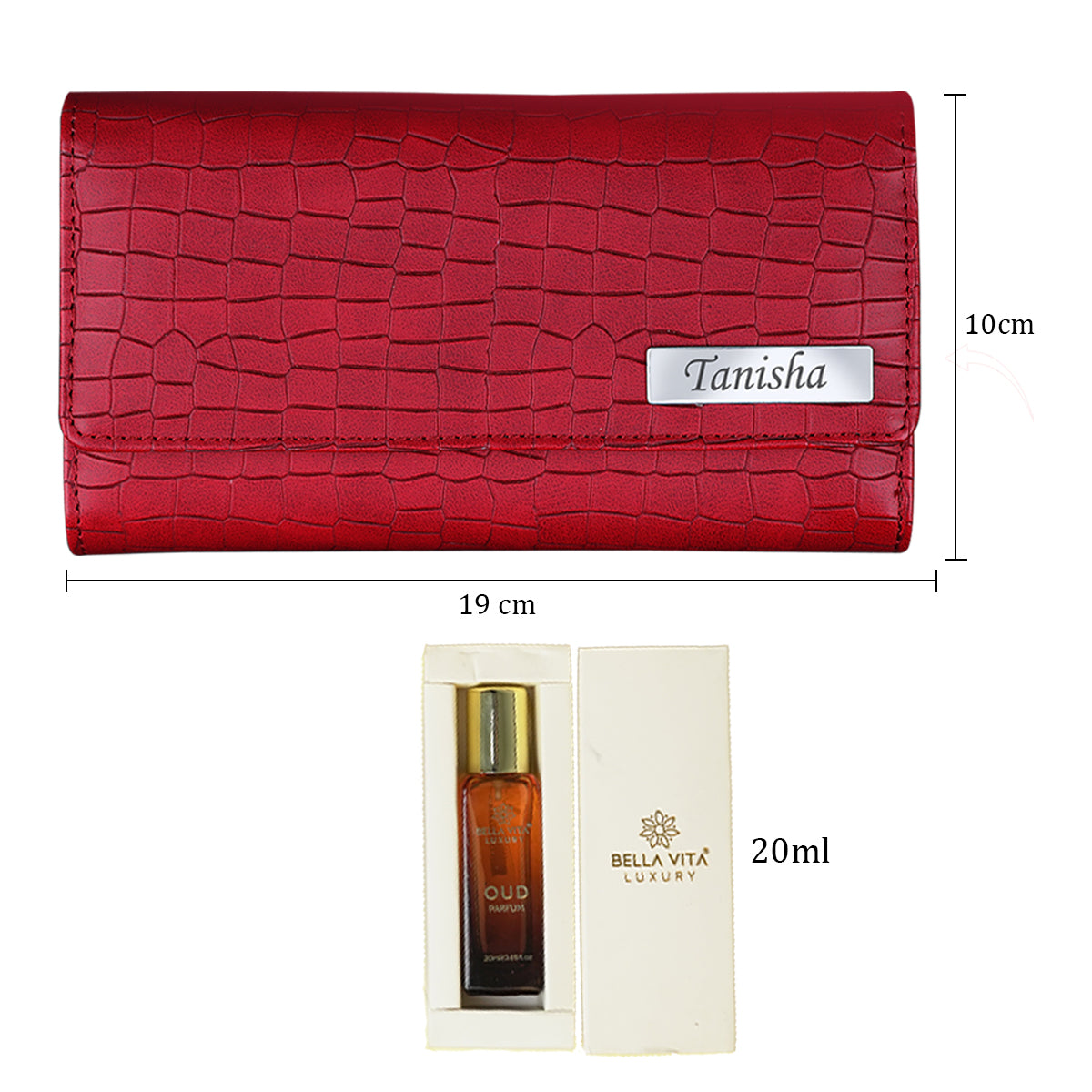 Personalized Brick Style Clutch & Perfume Gift Set