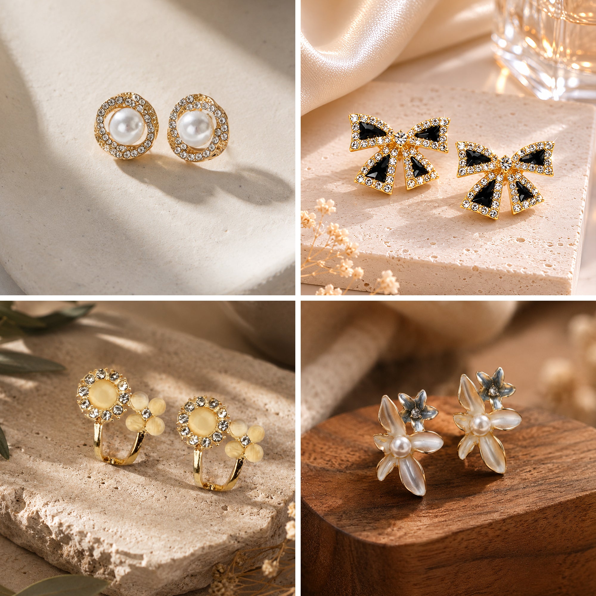 Pretty Pairings Set Of 12 Designer Earrings With Jewelry Box