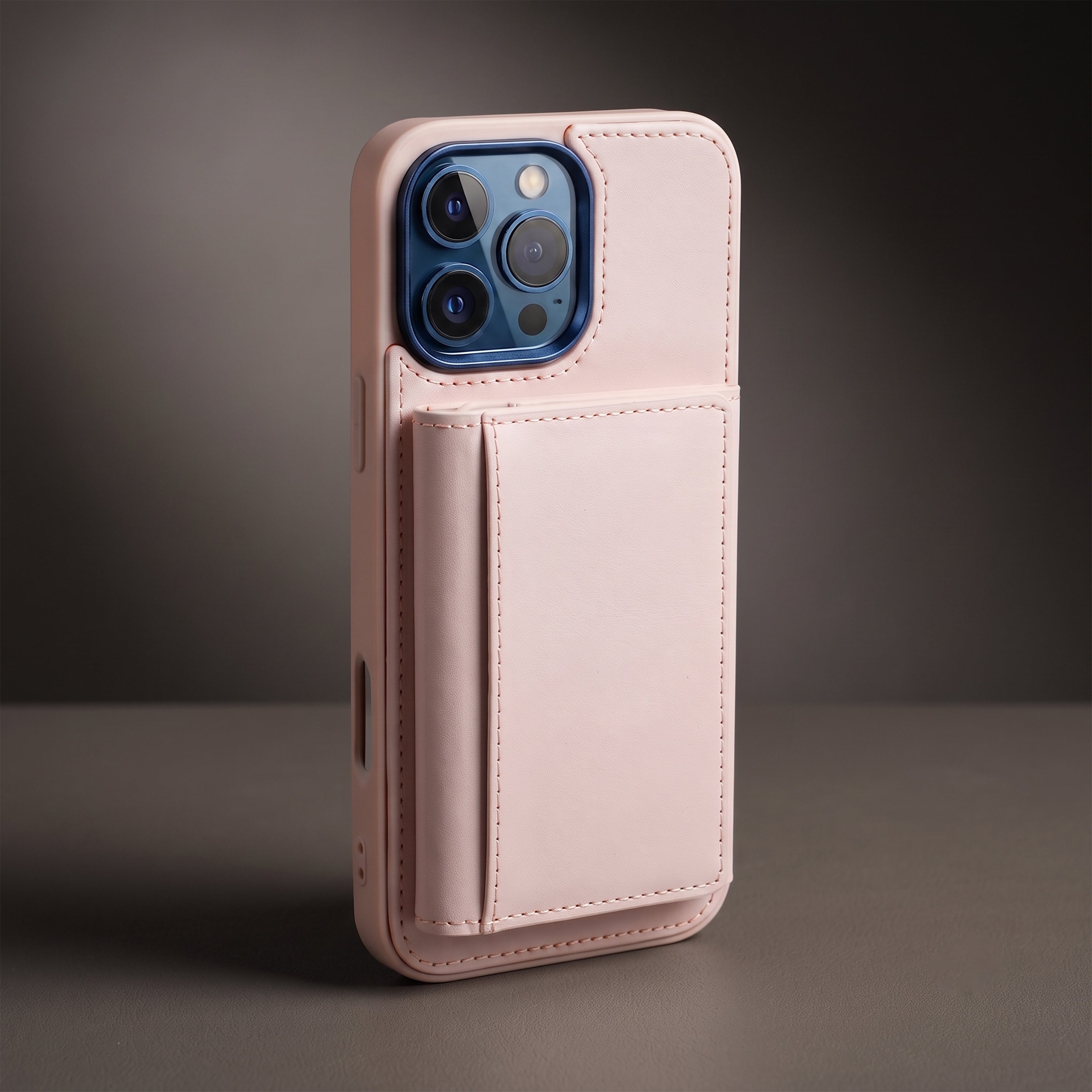 iPhone 16 Pro Max Magnetic Case with Detachable Cardholder - Pink