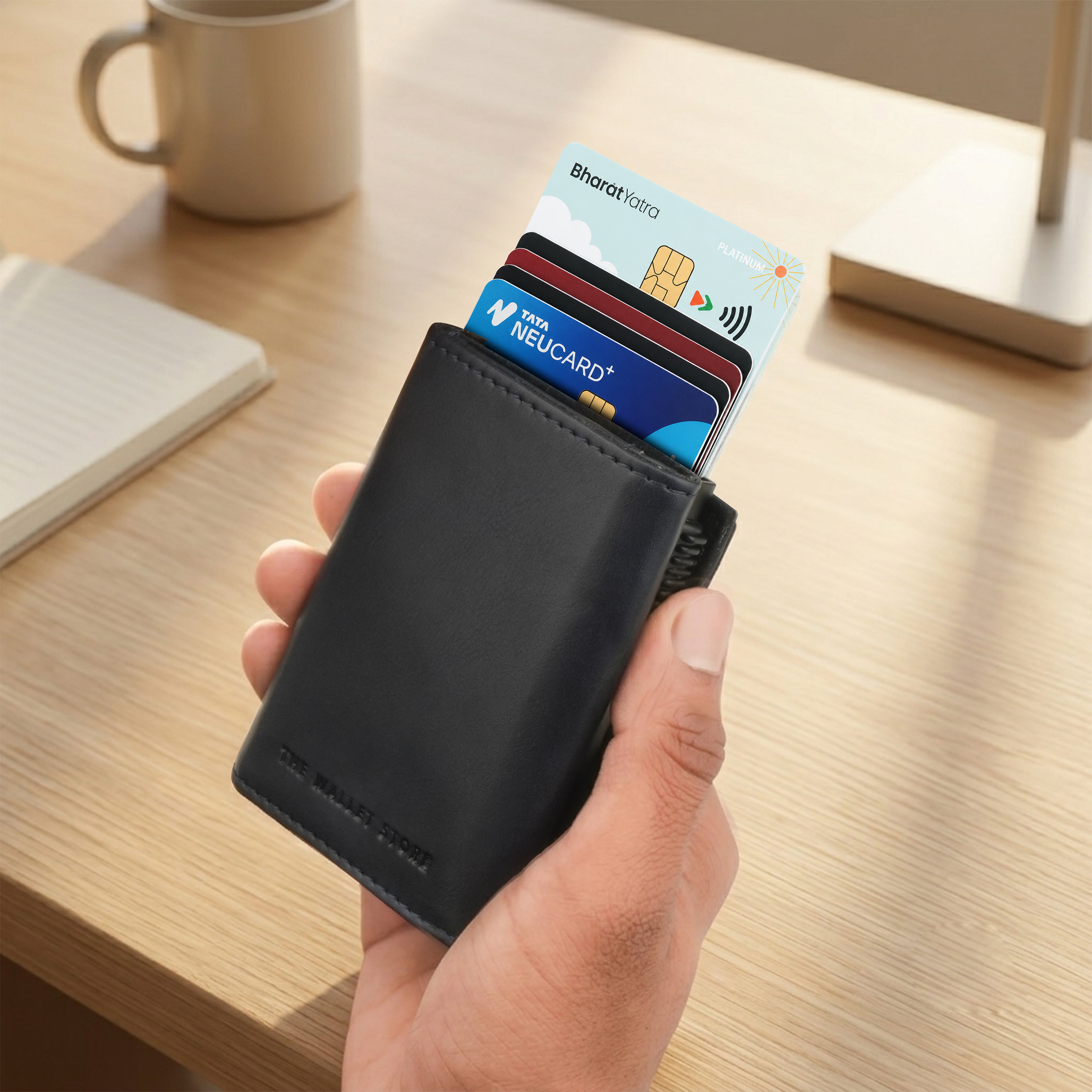 Crest RFID Protected Wallet Cardholder - Blue