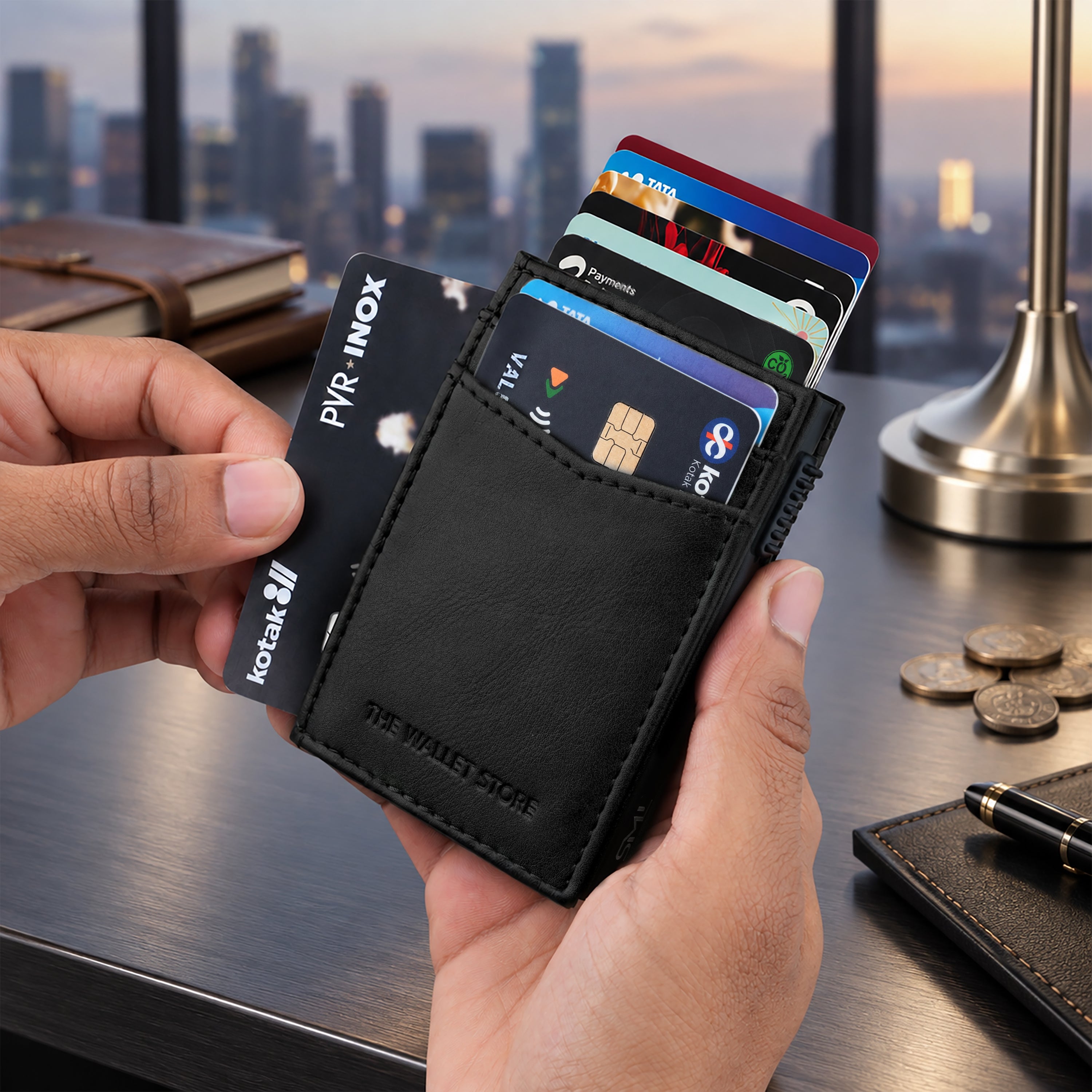Aero Vault 2.0 RFID Protected Pop-Up Cardholder - Black