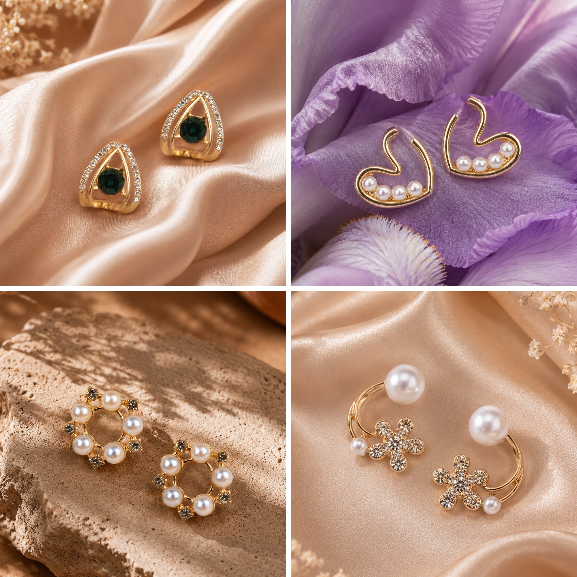 Pretty Pairings Set Of 12 Designer Earrings With Jewelry Box