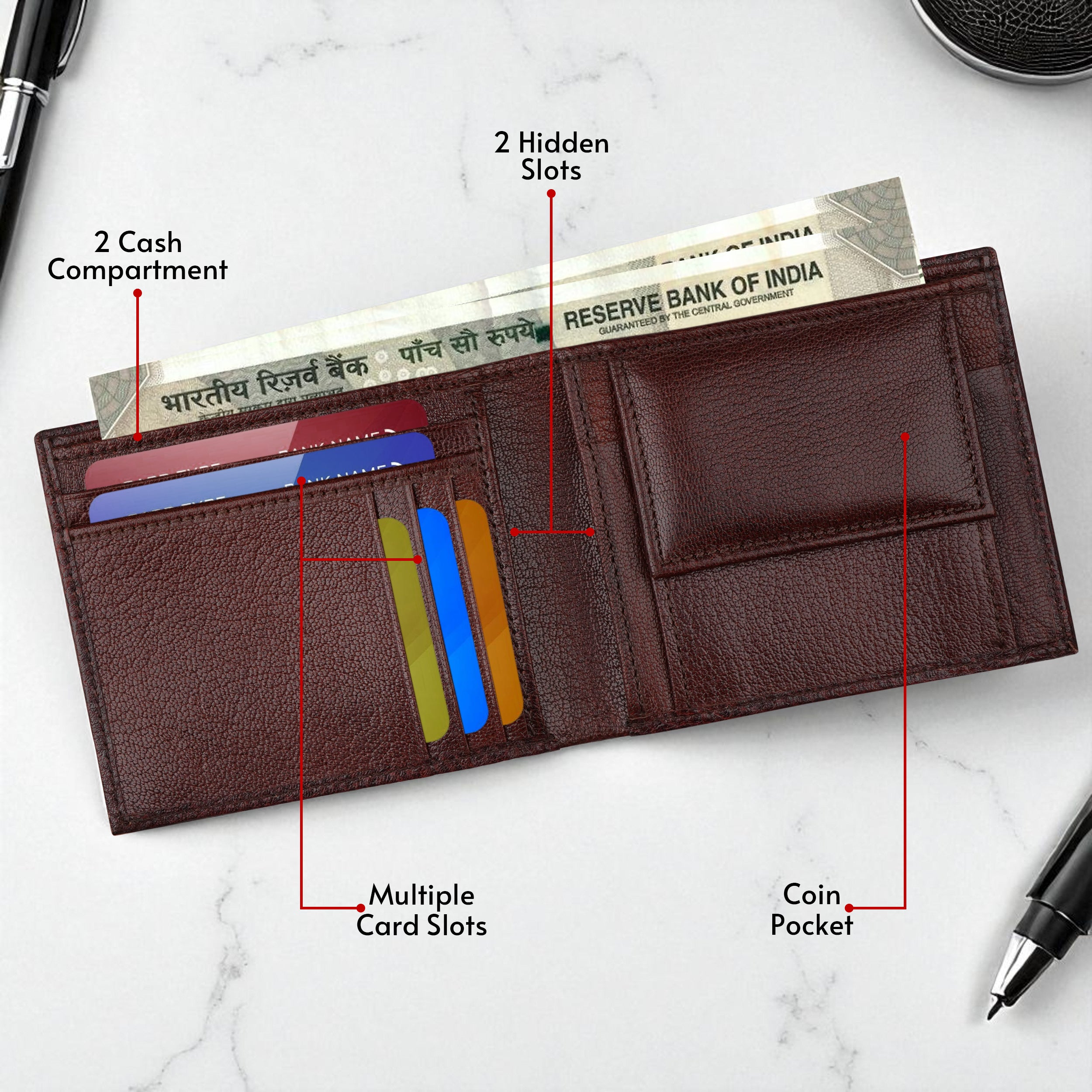 Auburn Genuine Leather Wallet For Men