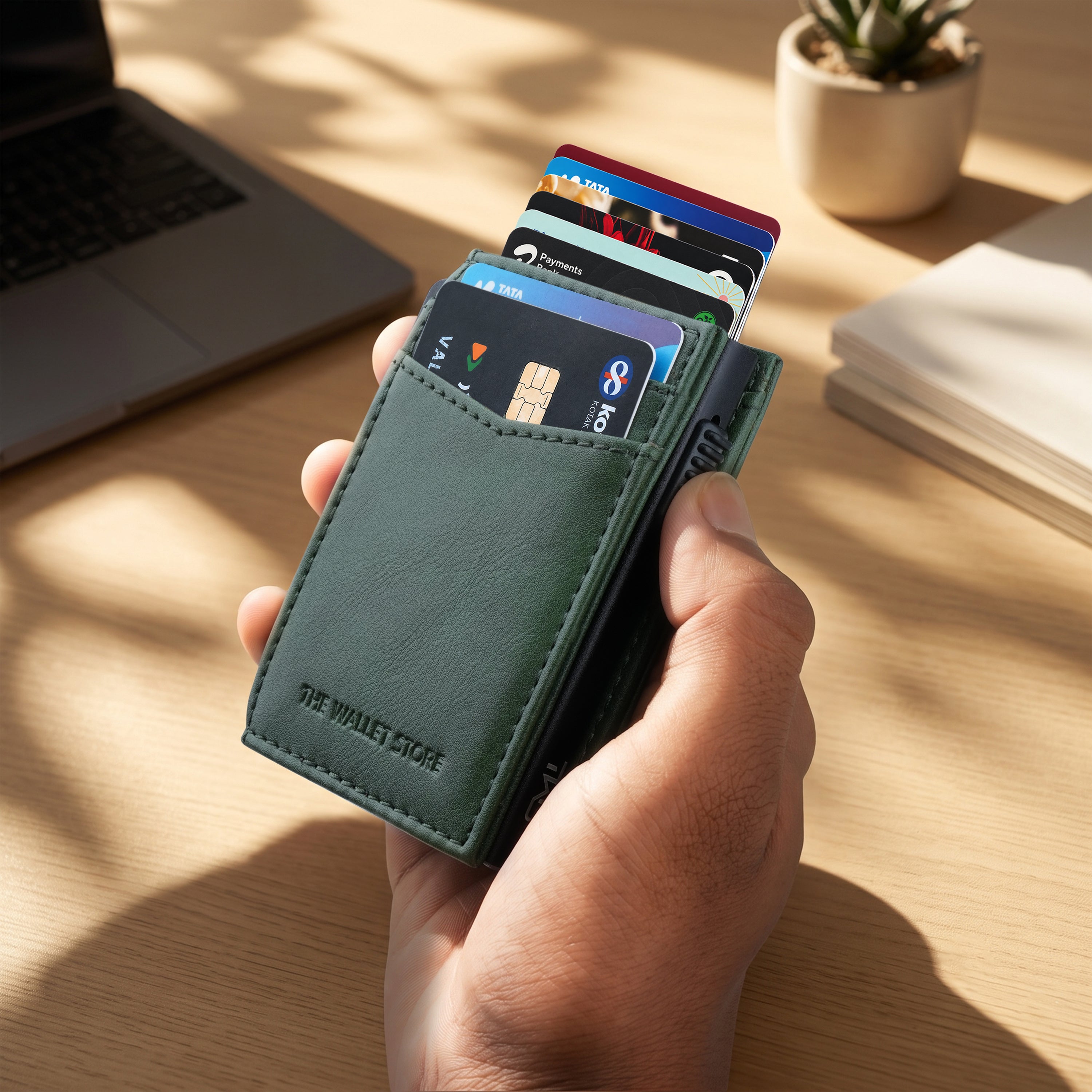 Aero Vault 2.0 RFID Protected Pop-Up Cardholder - Green