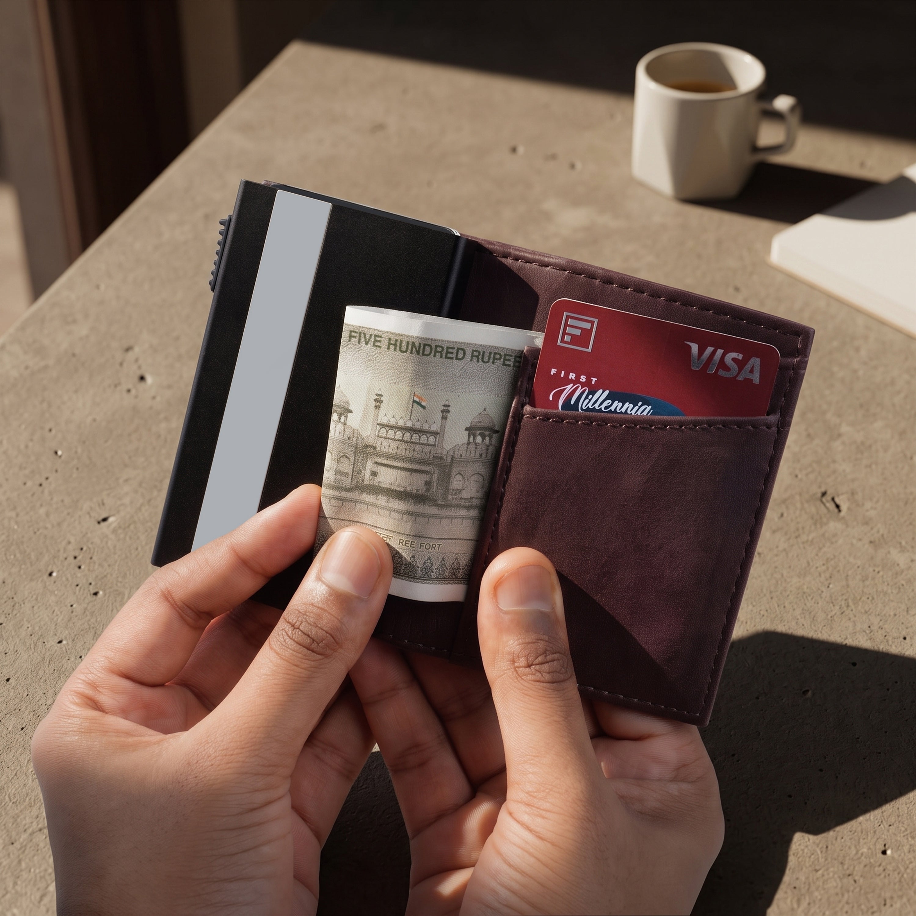 Aero Vault 2.0 RFID Protected Pop-Up Cardholder - Wine