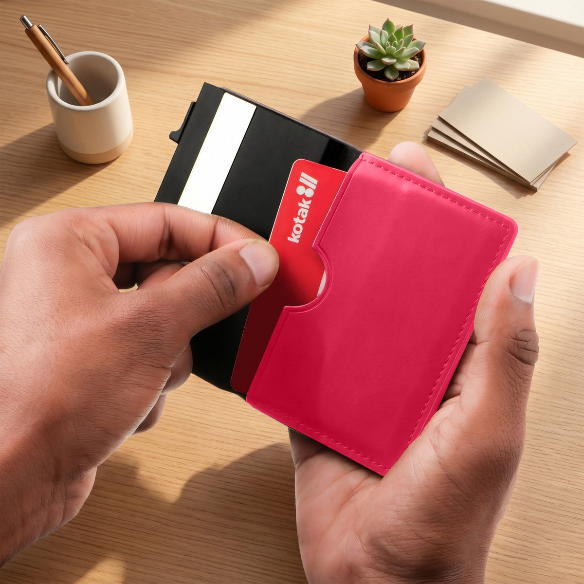 Aero Vault RFID Protected Pop-Up Cardholder - Red