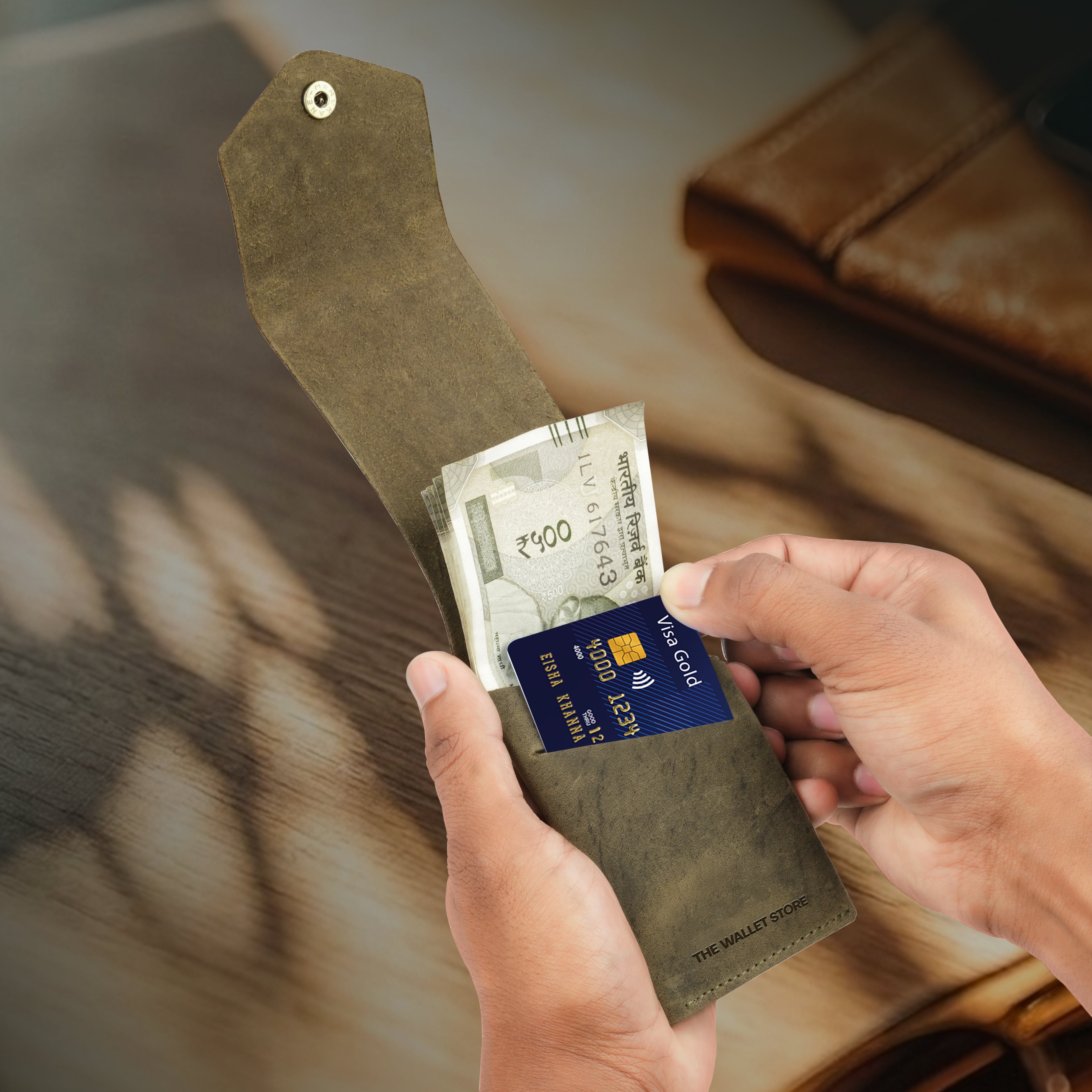 Flip 2.0 Genuine Leather Wallet - Green