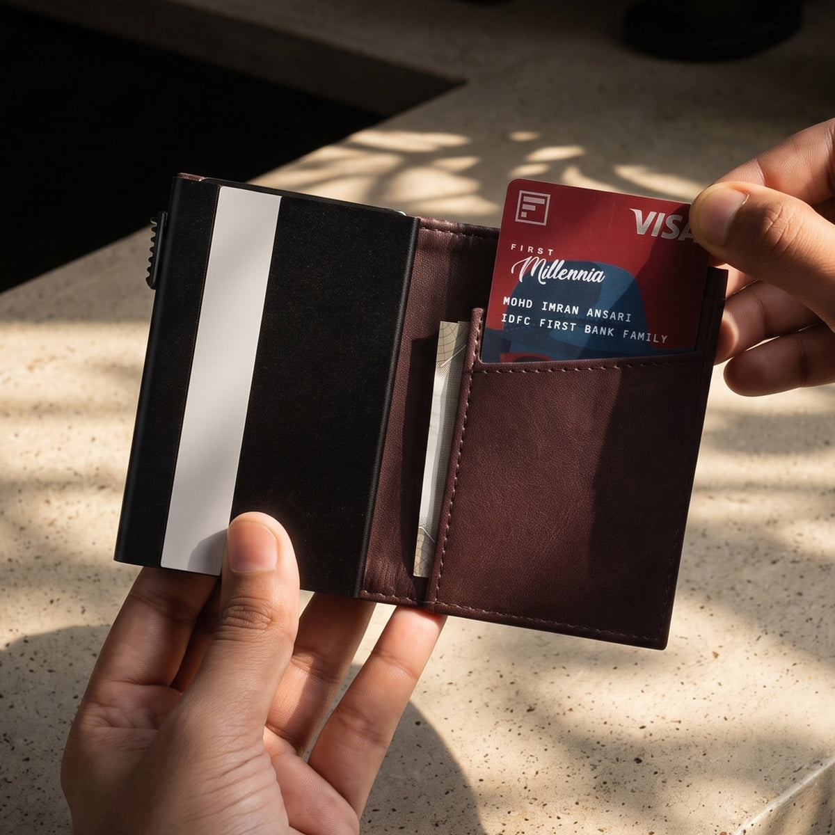 Aero Vault 2.0 RFID Protected Pop-Up Cardholder - Wine