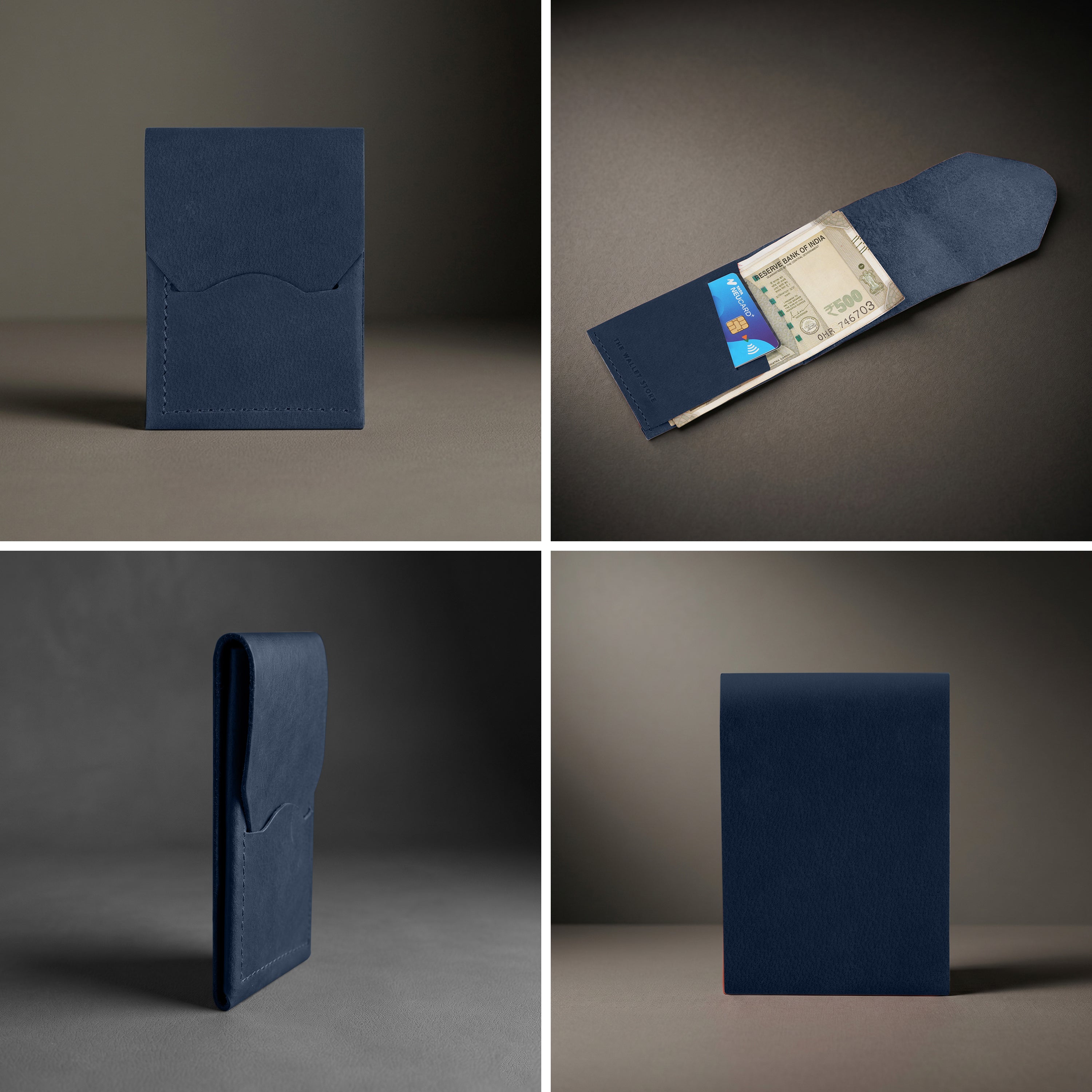 Urban Flip Genuine Leather Wallet - Blue