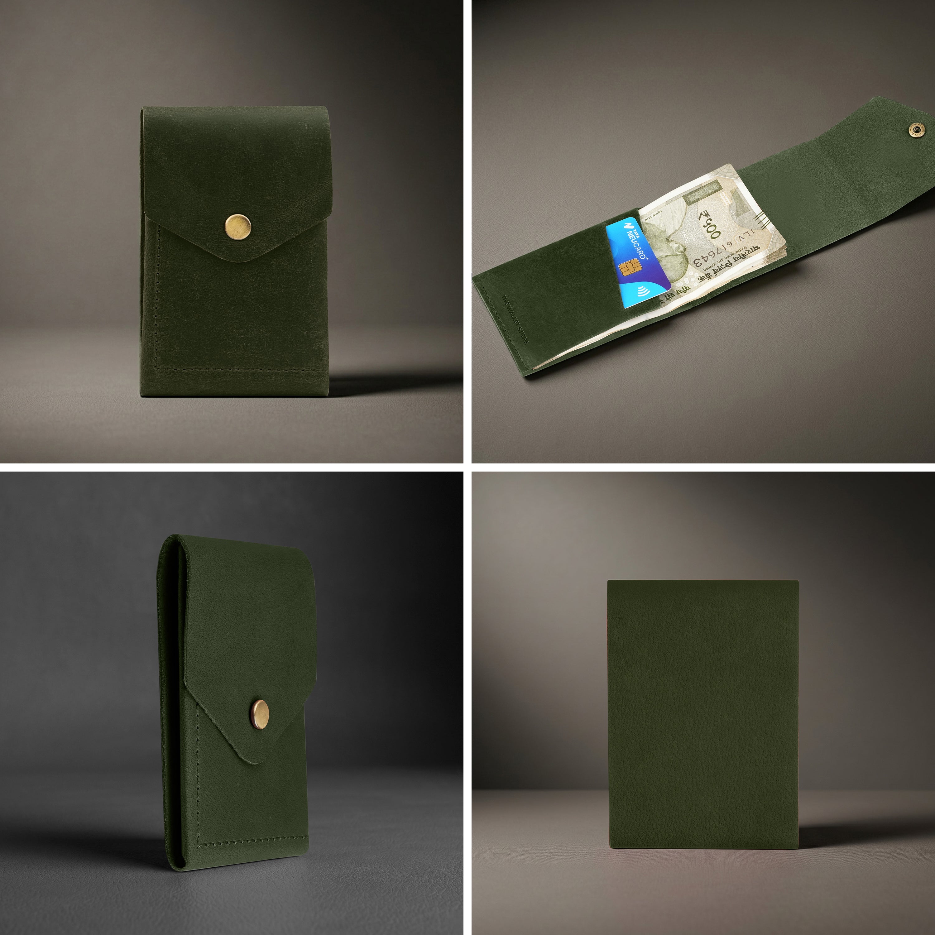 Flip 2.0 Genuine Leather Wallet - Dark Green