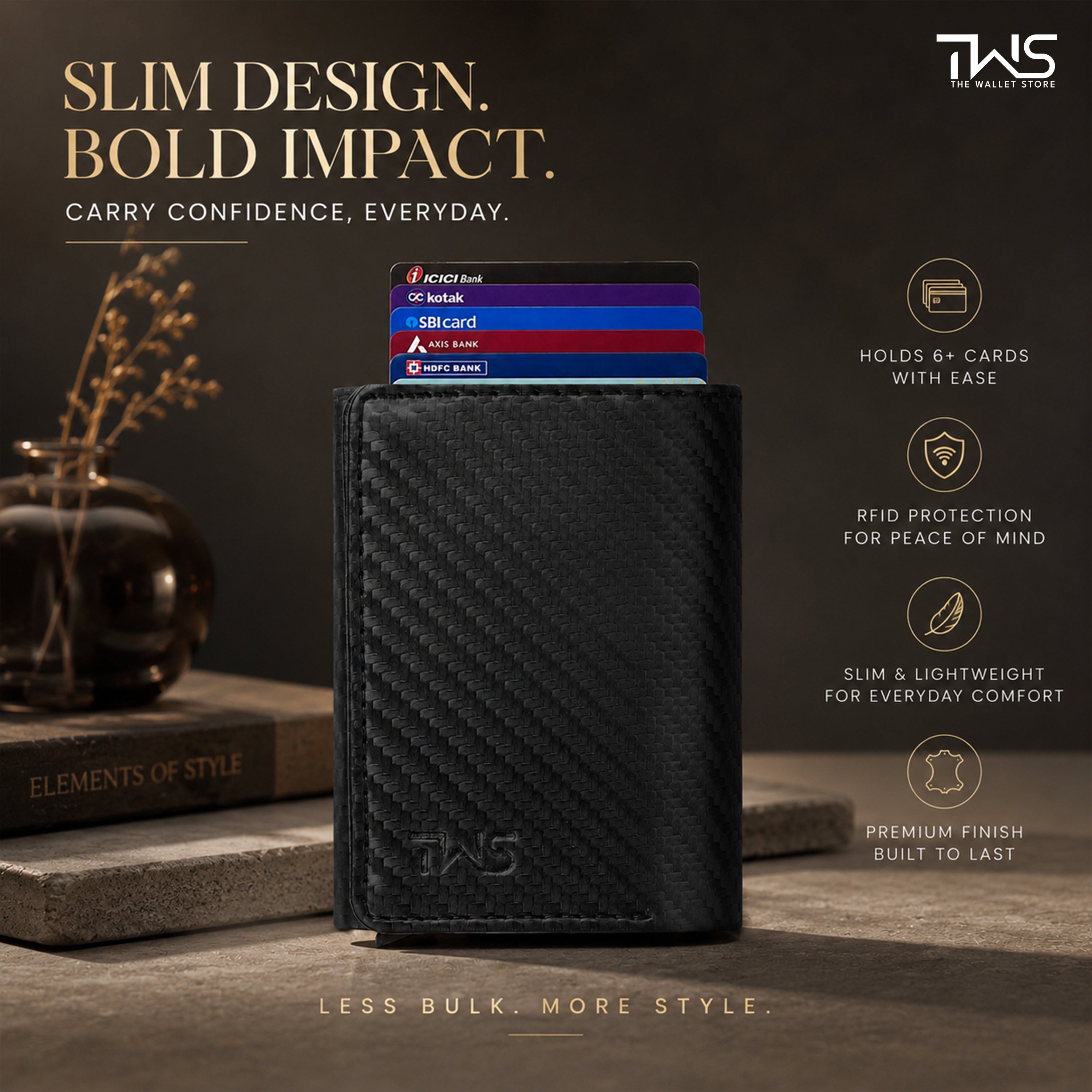 Maverick RFID Protected Wallet Cardholder - Carbon Fibre Edition