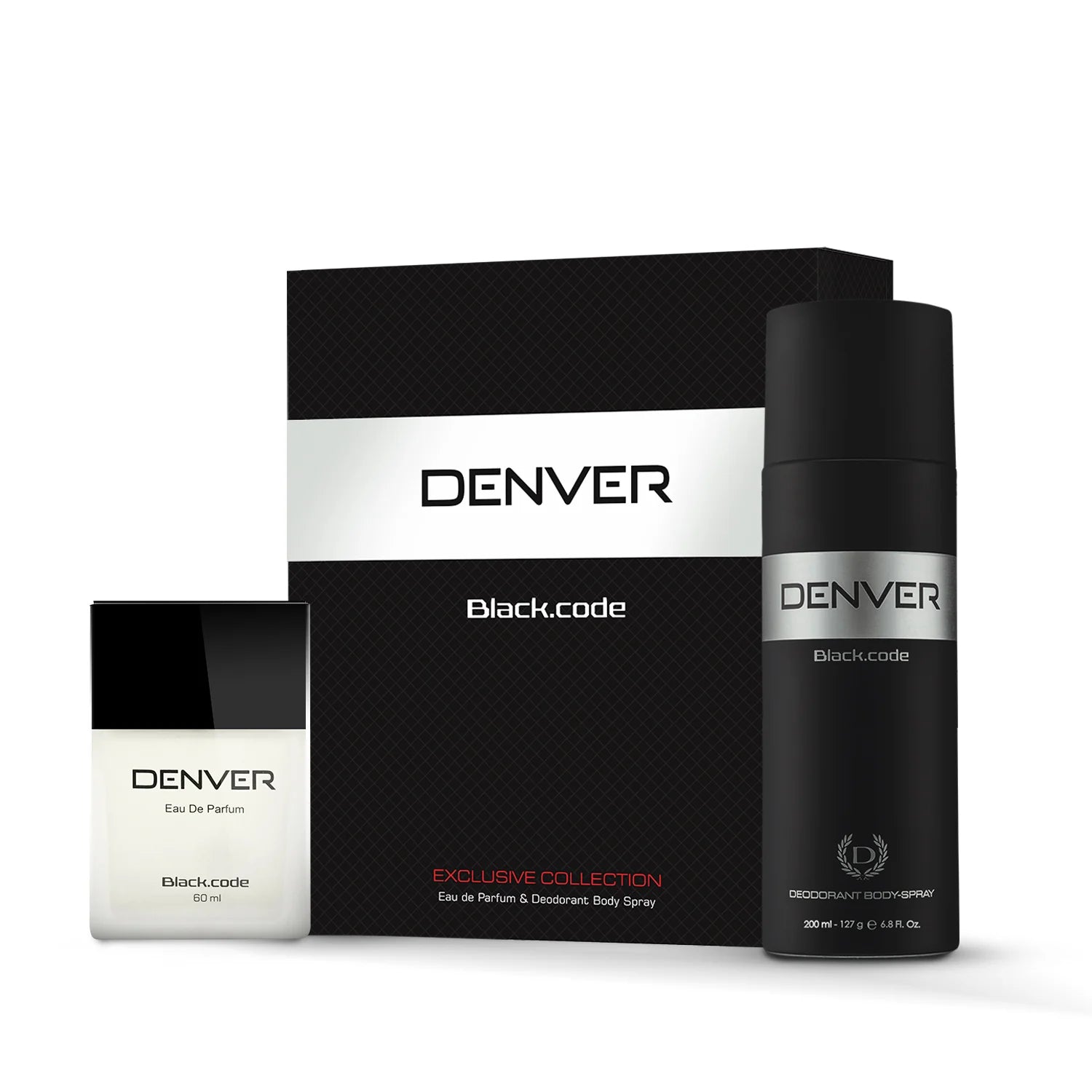 Denver Gift Pack Black Code | 60ml Perfume | 200 ml Deodorant