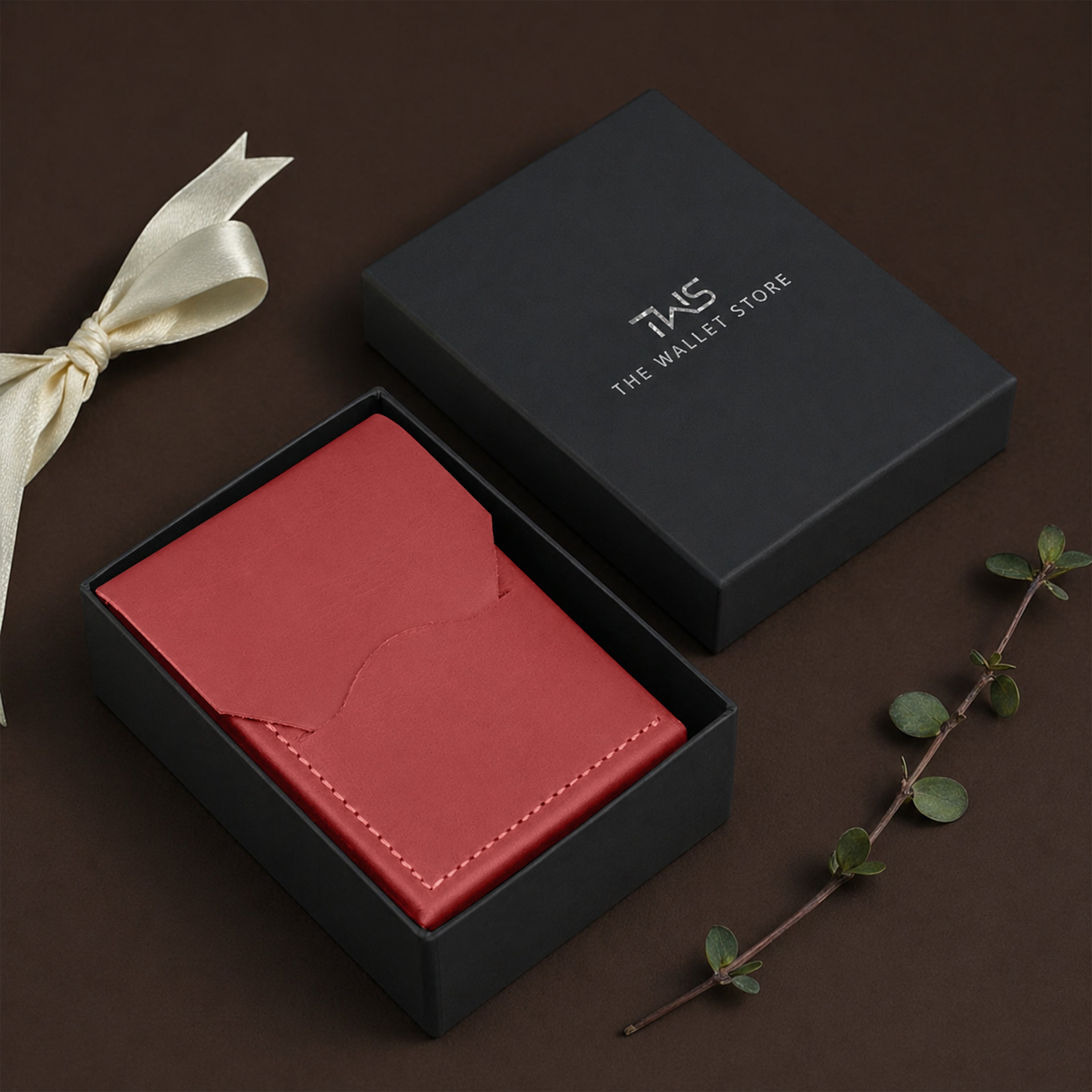 Urban Flip Genuine Leather Wallet - Red