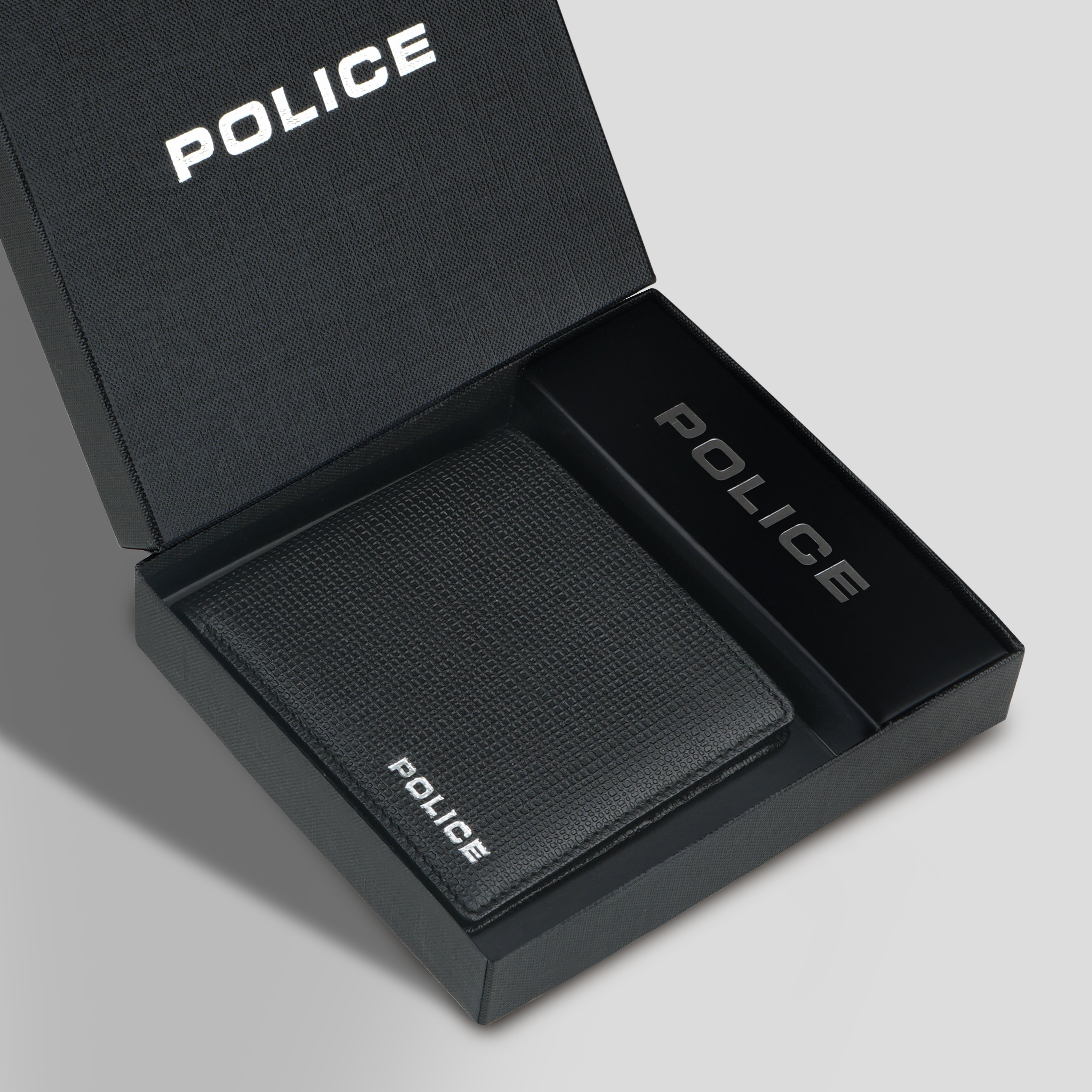 Police Drick Slim Bi-Fold Leather Wallet