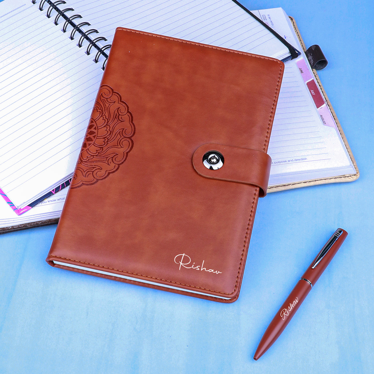 Personalized Mandala Design Diary & Pen Gift Set