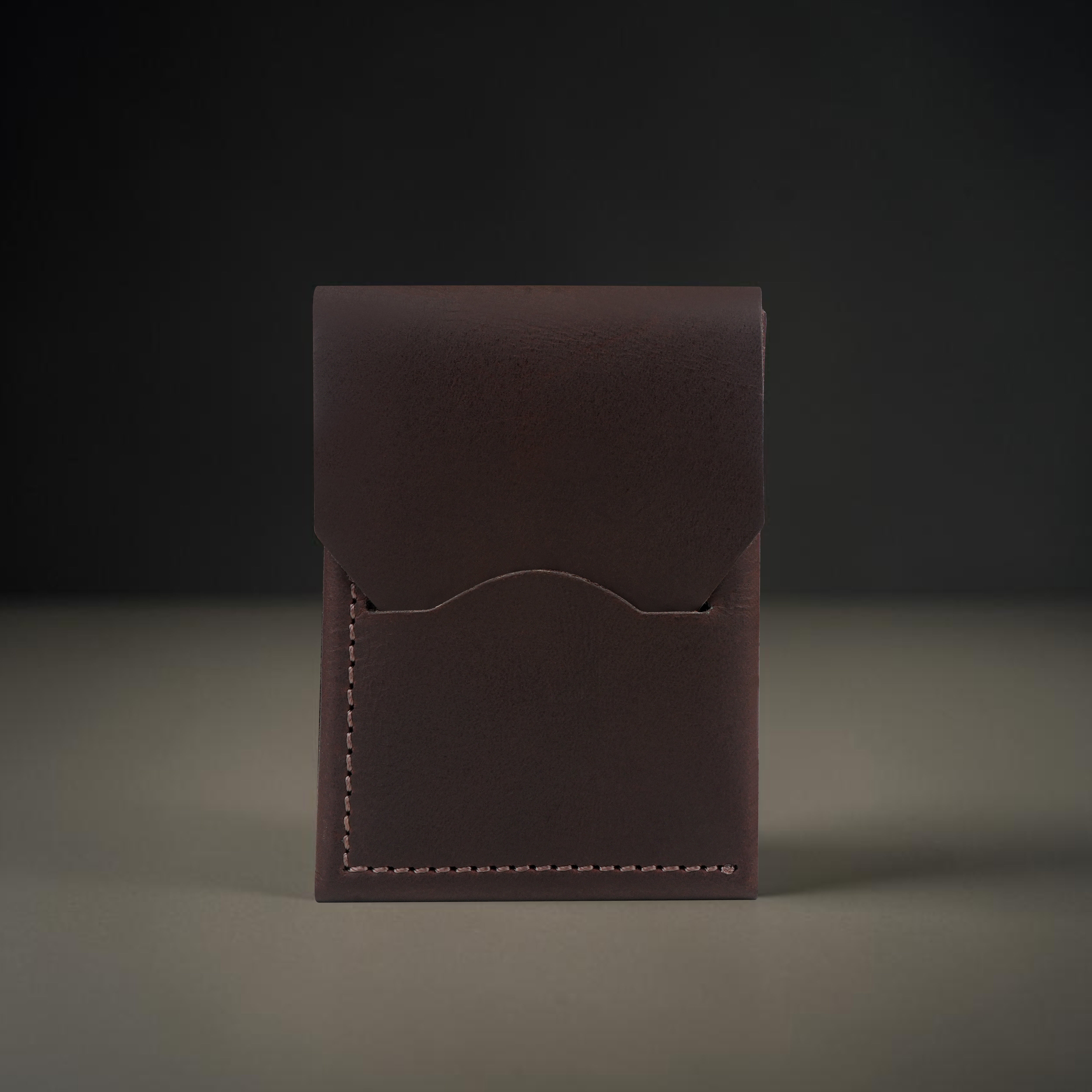 Urban Flip Genuine Leather Wallet - Dark Brown